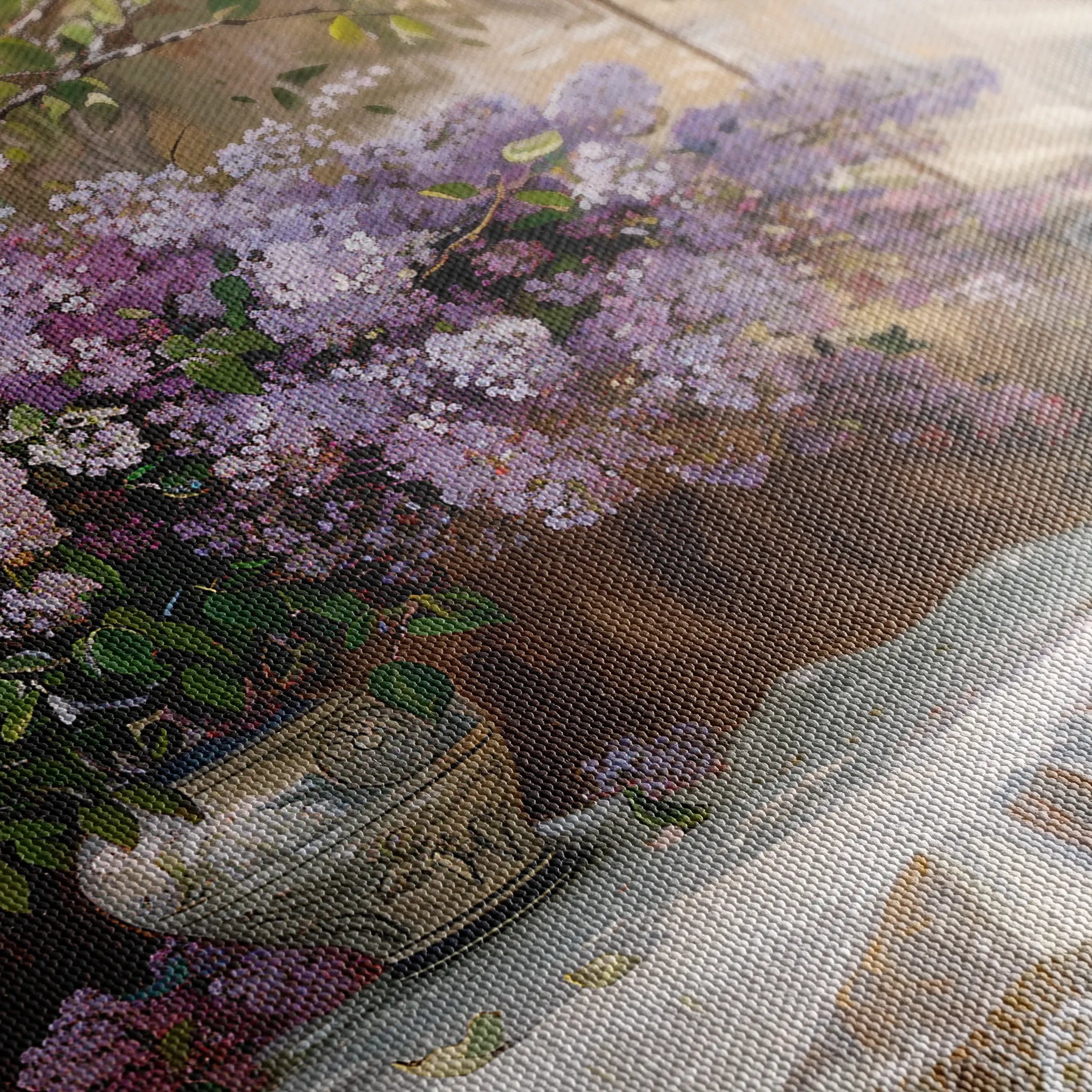 Floral 106 Canvas Art 18" x 24" / 45 x 60 cm / Black