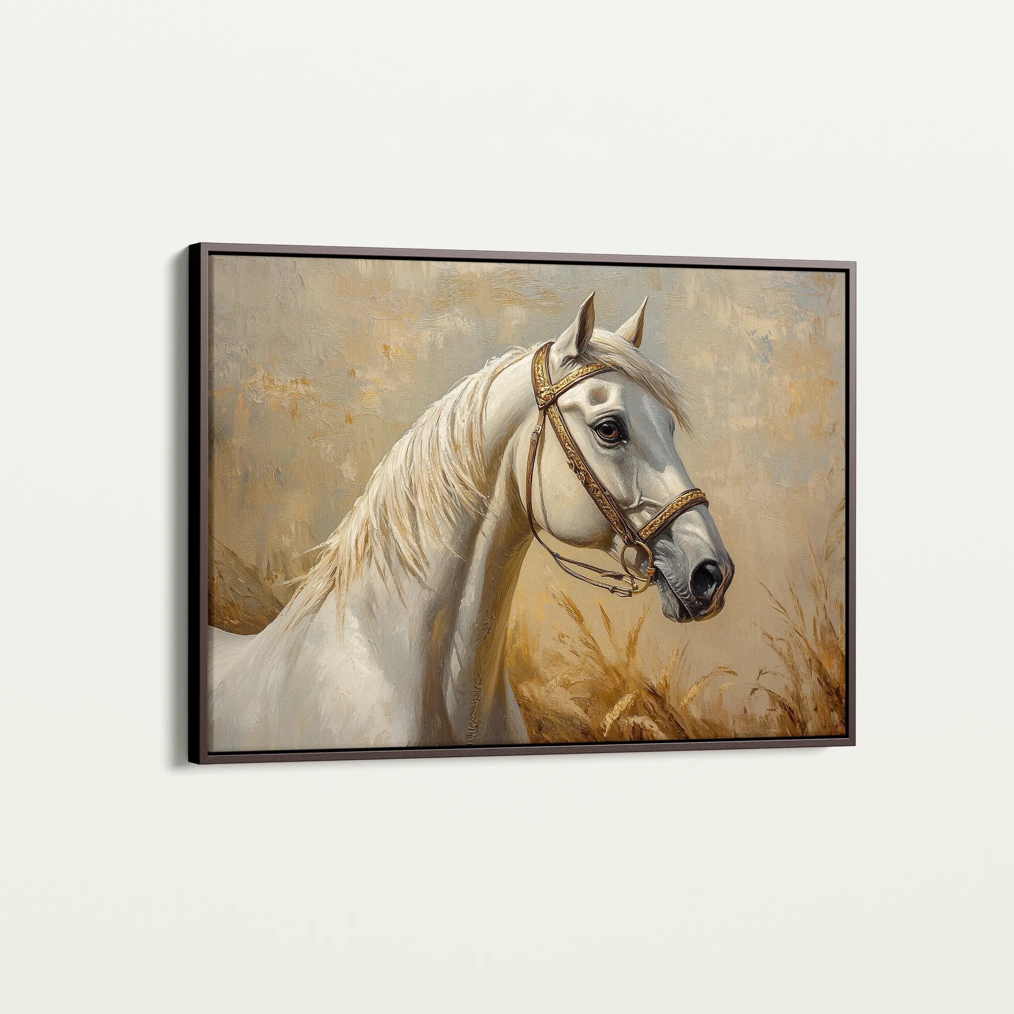 Horses 106 Canvas Art 18" x 24" / 45 x 60 cm / Black