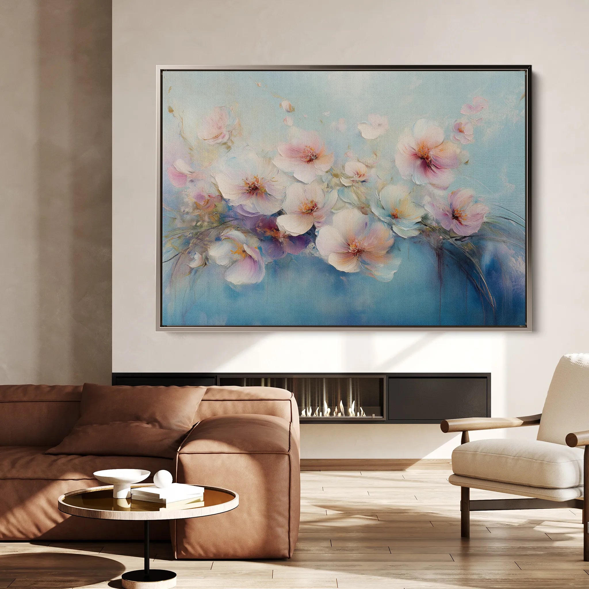 Floral 1060 Canvas Art 18" x 24" / 45 x 60 cm / Black