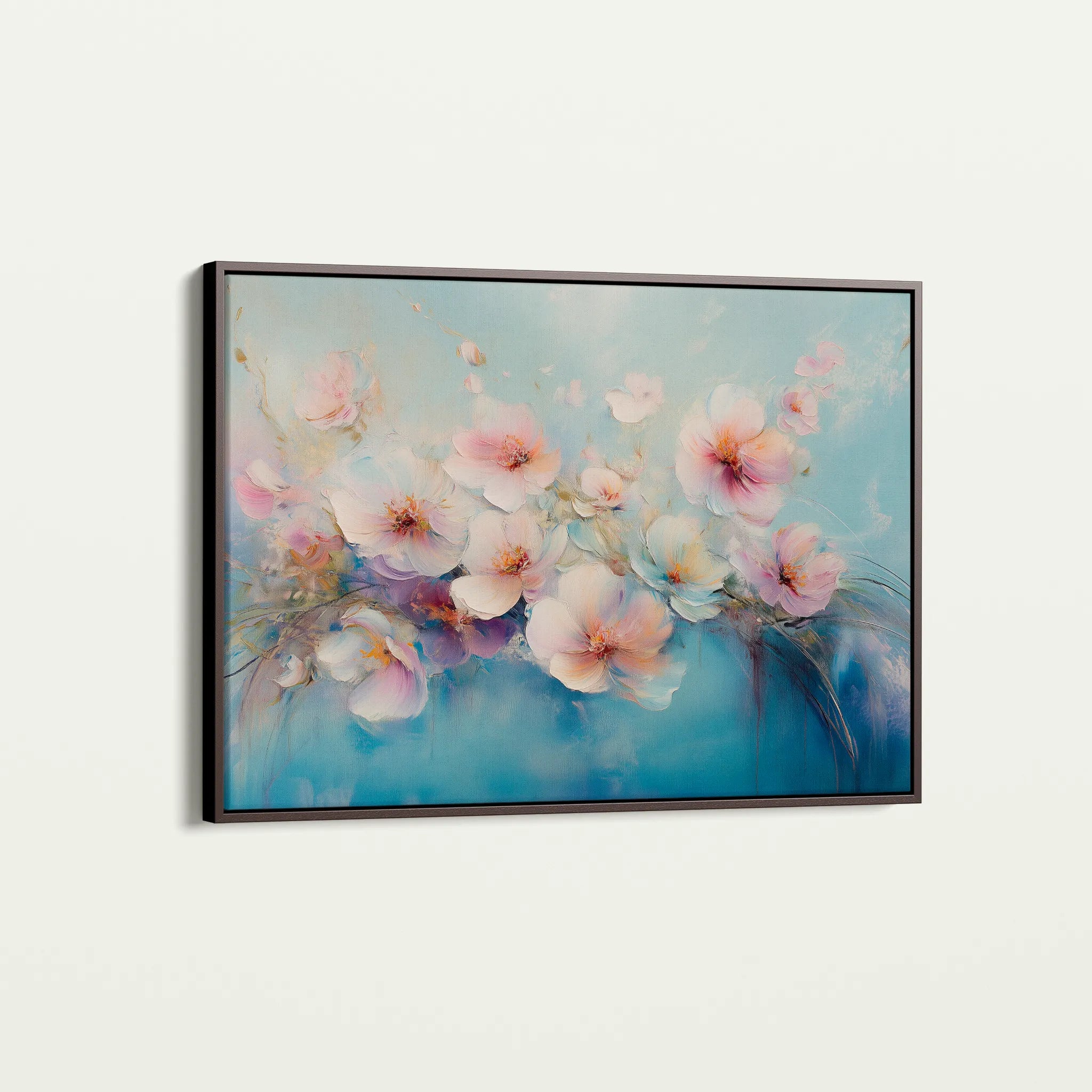 Floral 1060 Canvas Art 18" x 24" / 45 x 60 cm / Black