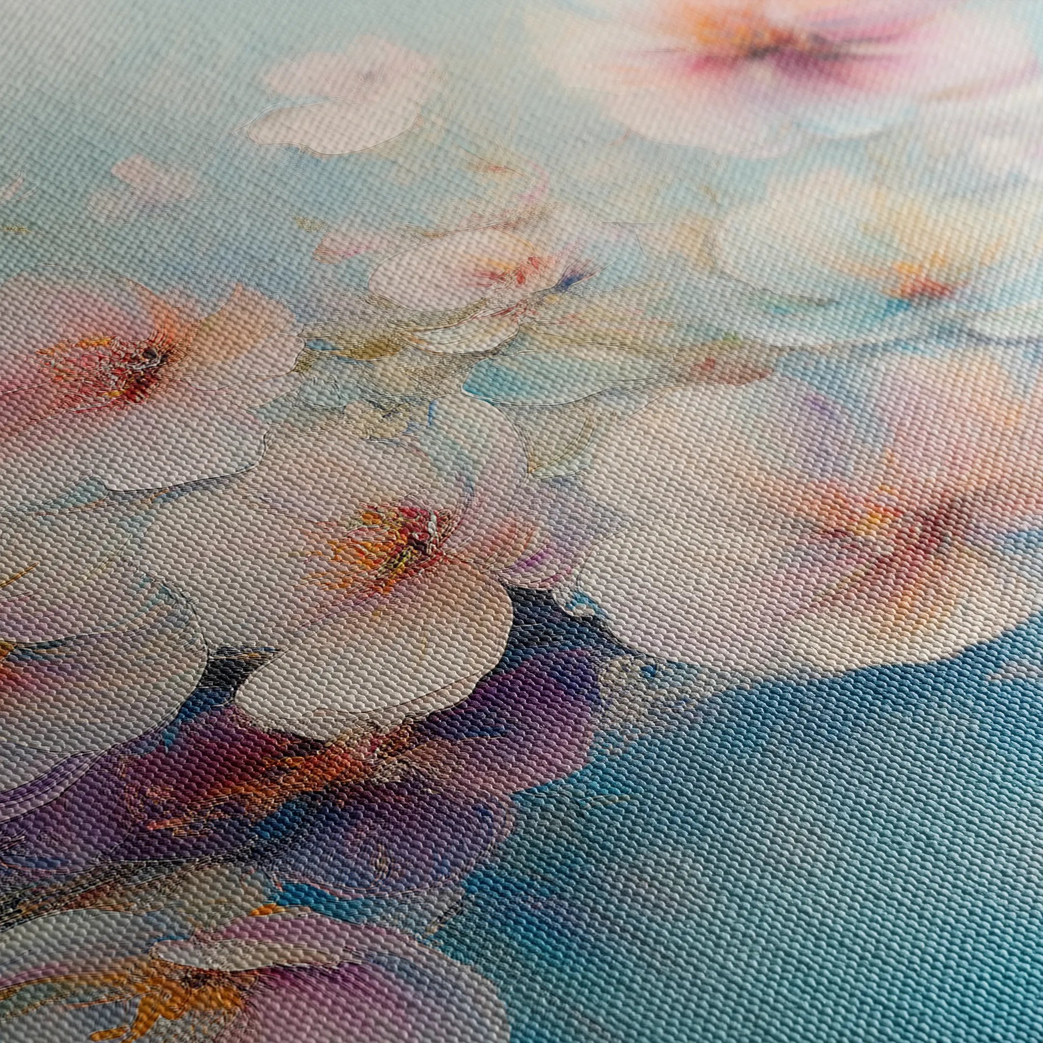 Floral 1060 Canvas Art 18" x 24" / 45 x 60 cm / Black