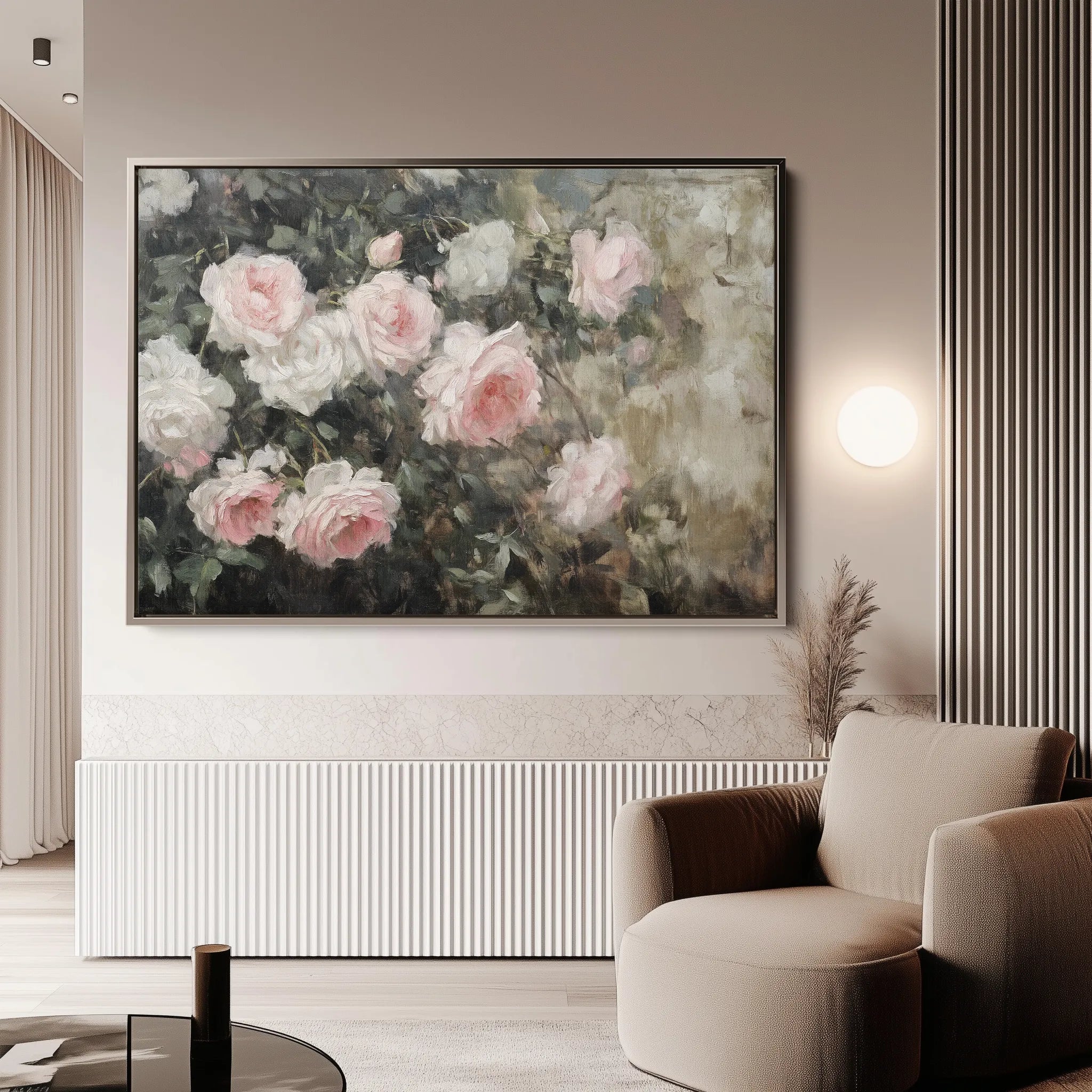 Floral 1061 Canvas Art 18" x 24" / 45 x 60 cm / Black