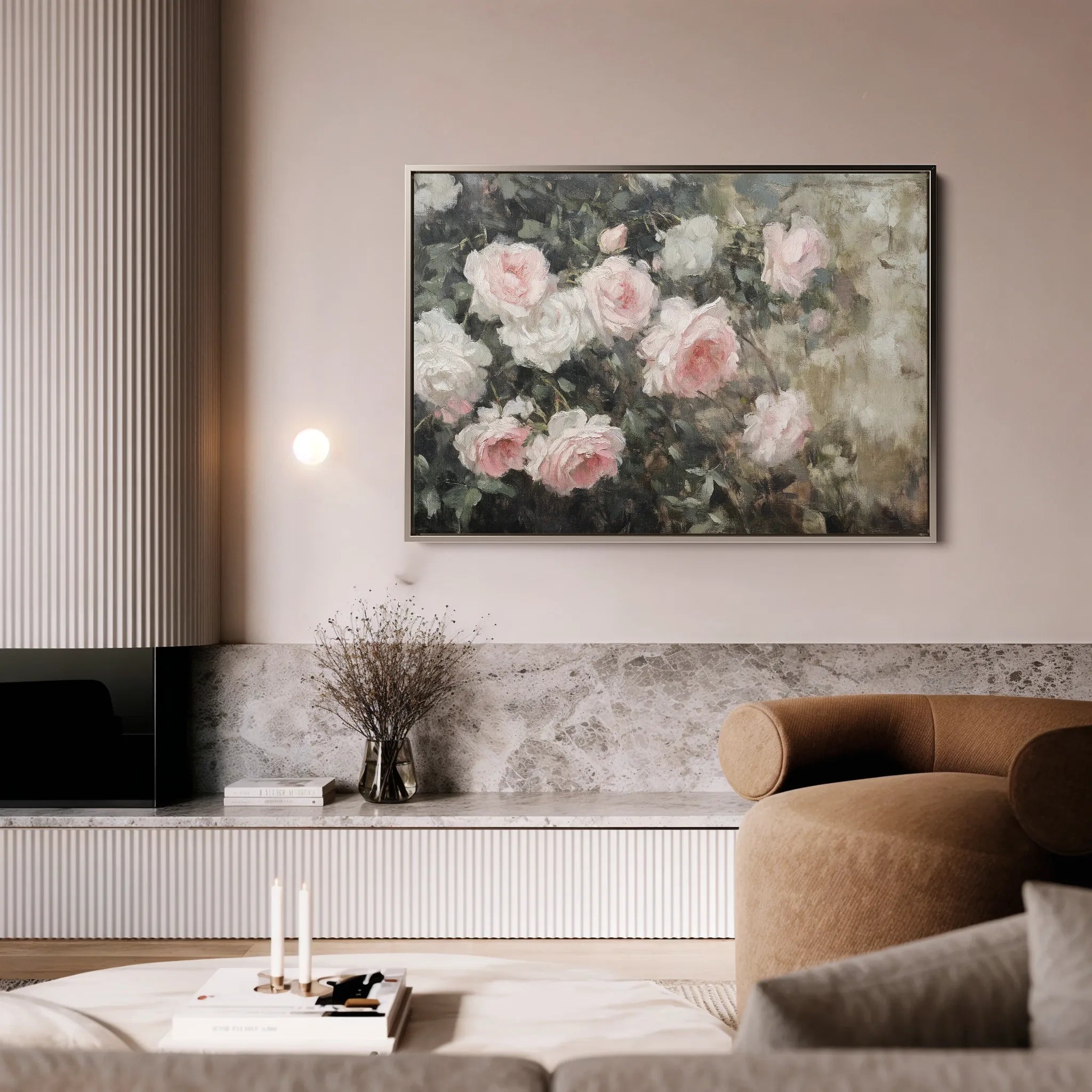 Floral 1061 Canvas Art 18" x 24" / 45 x 60 cm / Black