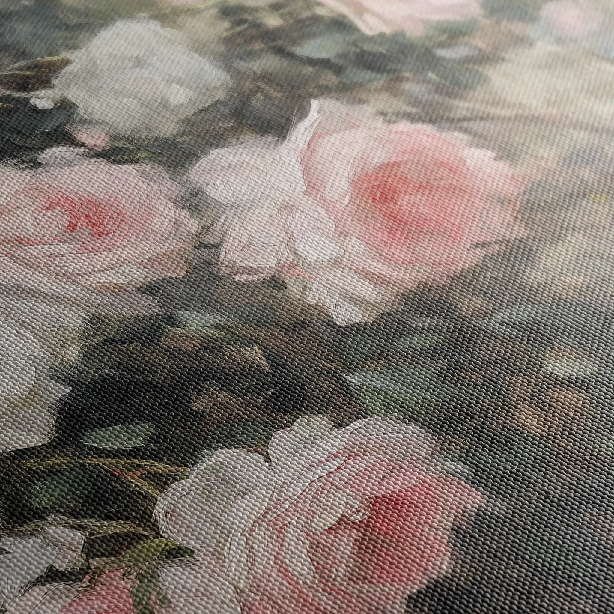 Floral 1061 Canvas Art 18" x 24" / 45 x 60 cm / Black