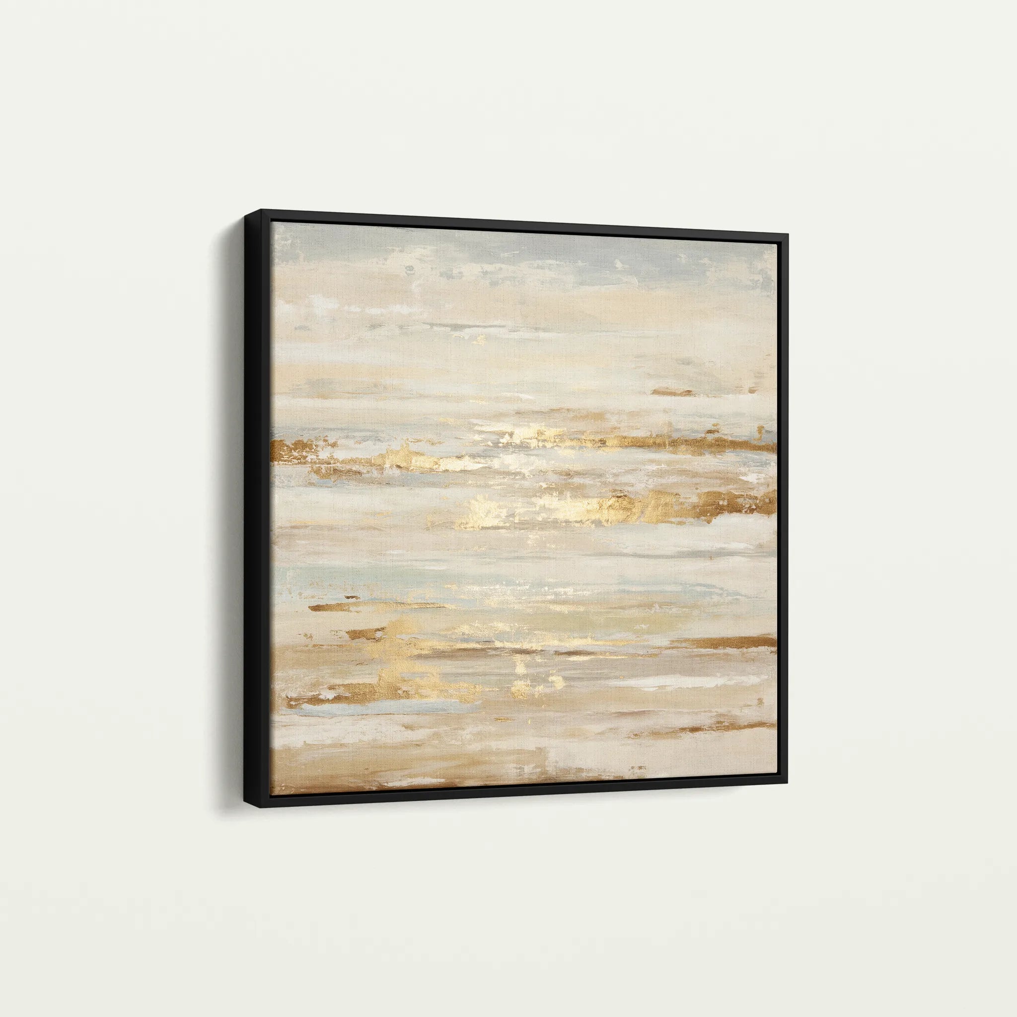 Abstract 1062 Canvas Art 16" x 16" / 40 x 40 cm / Black