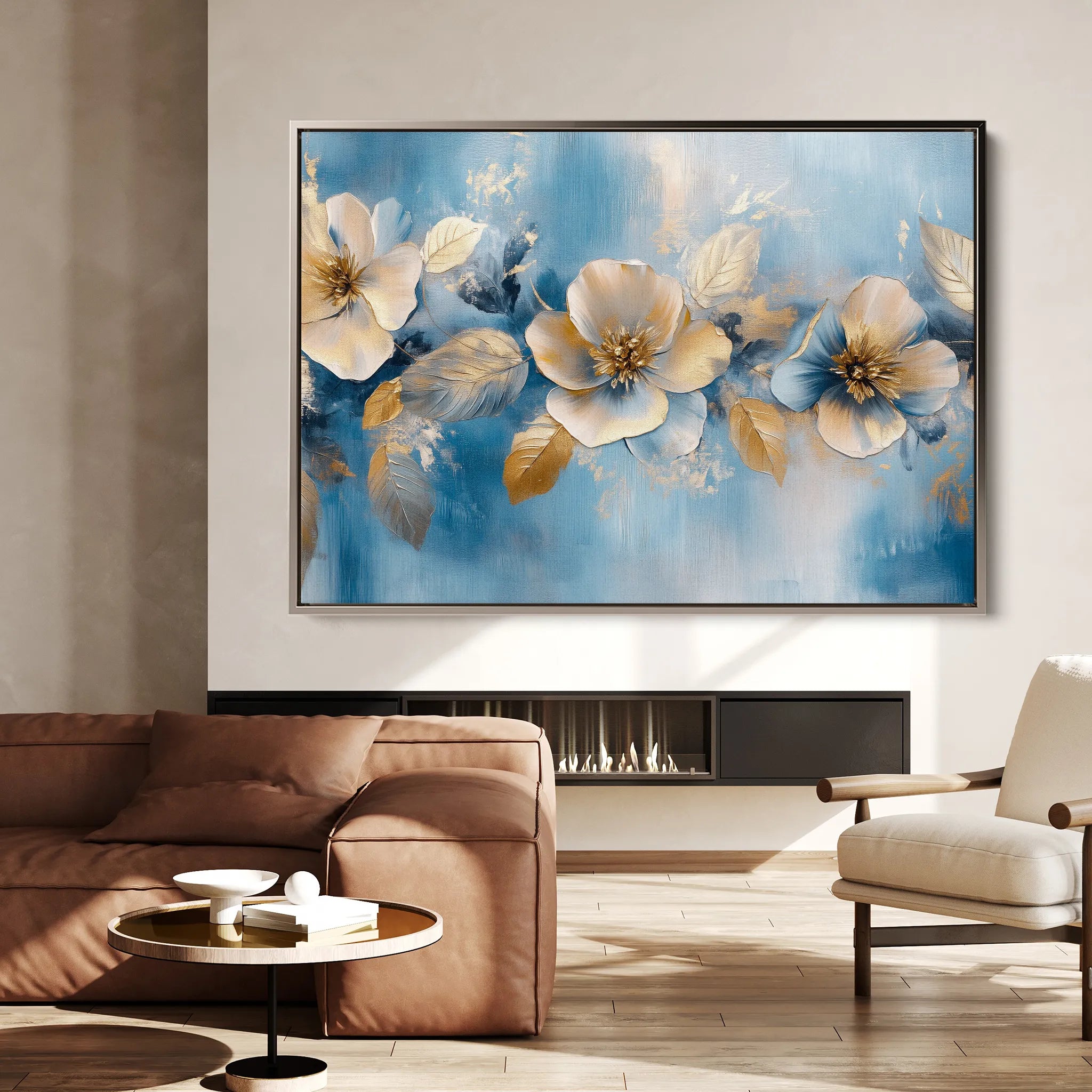Floral 1062 Canvas Art 18" x 24" / 45 x 60 cm / Black