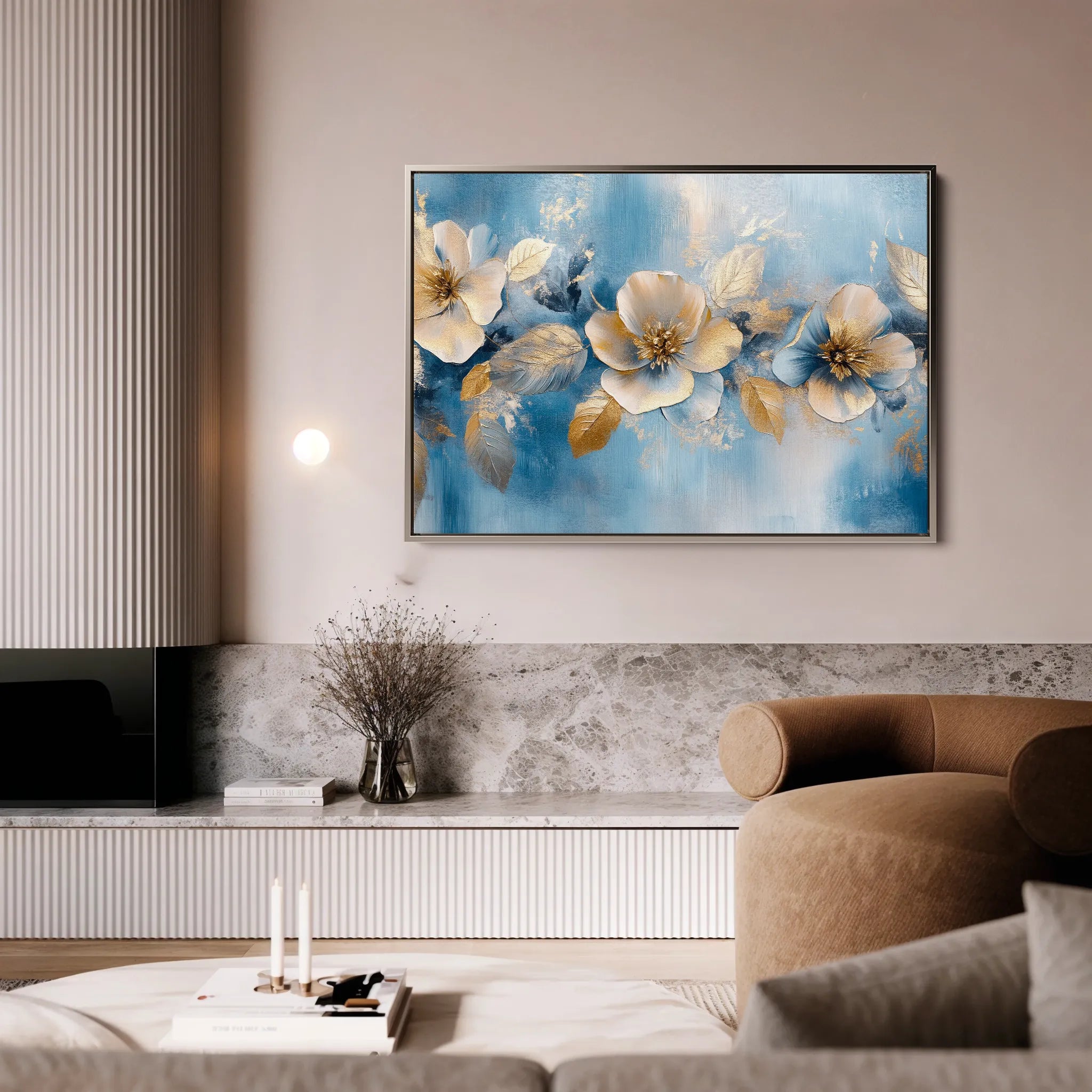 Floral 1062 Canvas Art 18" x 24" / 45 x 60 cm / Black