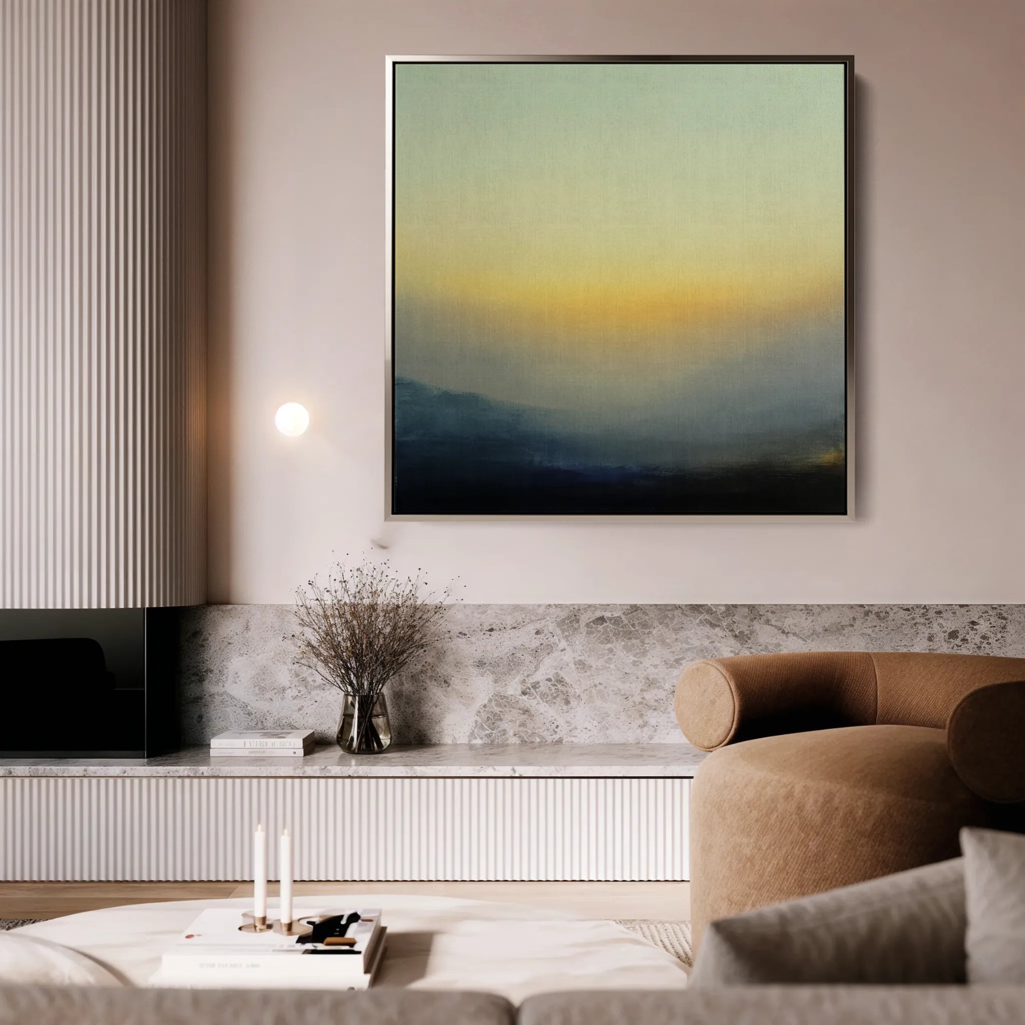 Abstract 1063 Canvas Art 16" x 16" / 40 x 40 cm / Black