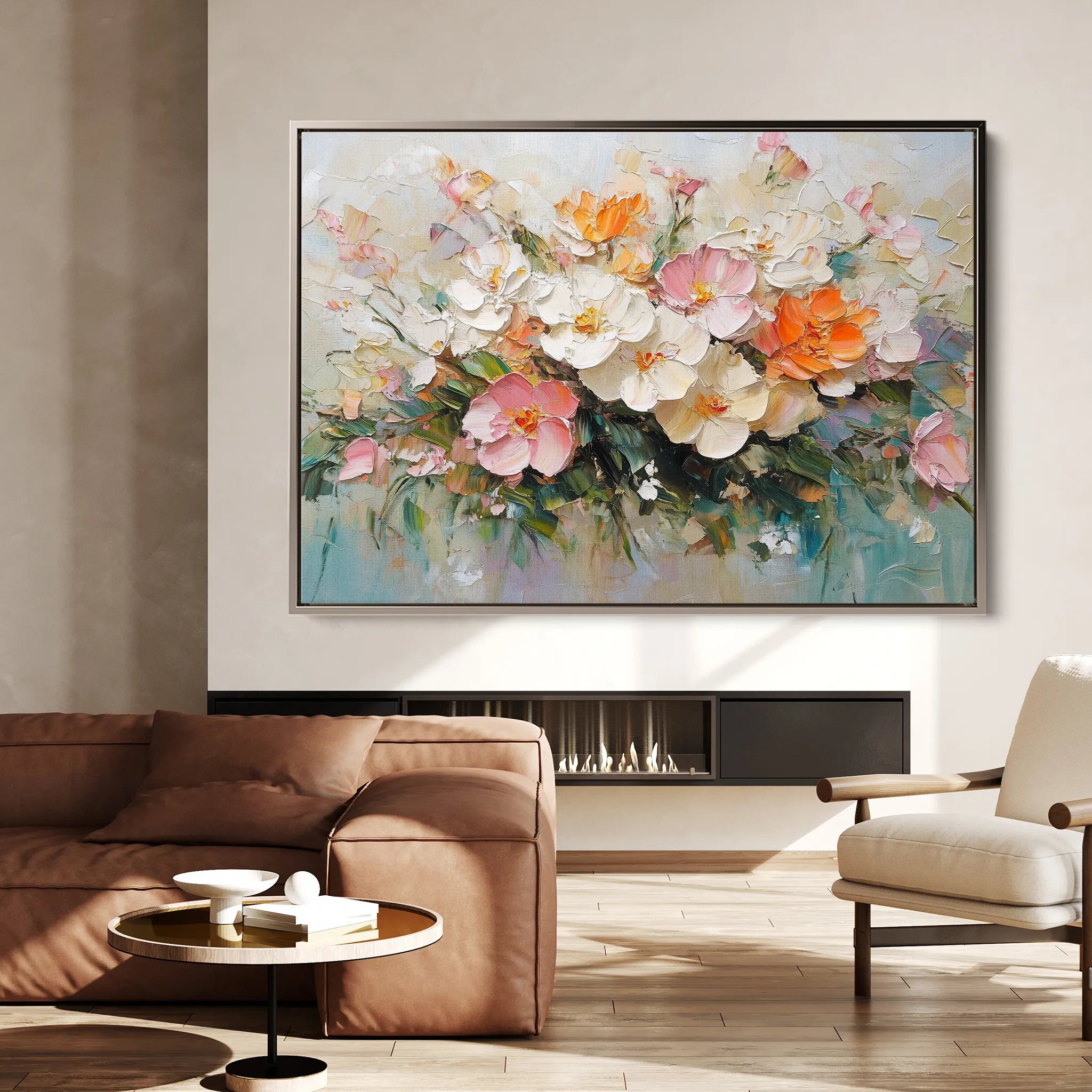 Floral 1063 Canvas Art 18" x 24" / 45 x 60 cm / Black