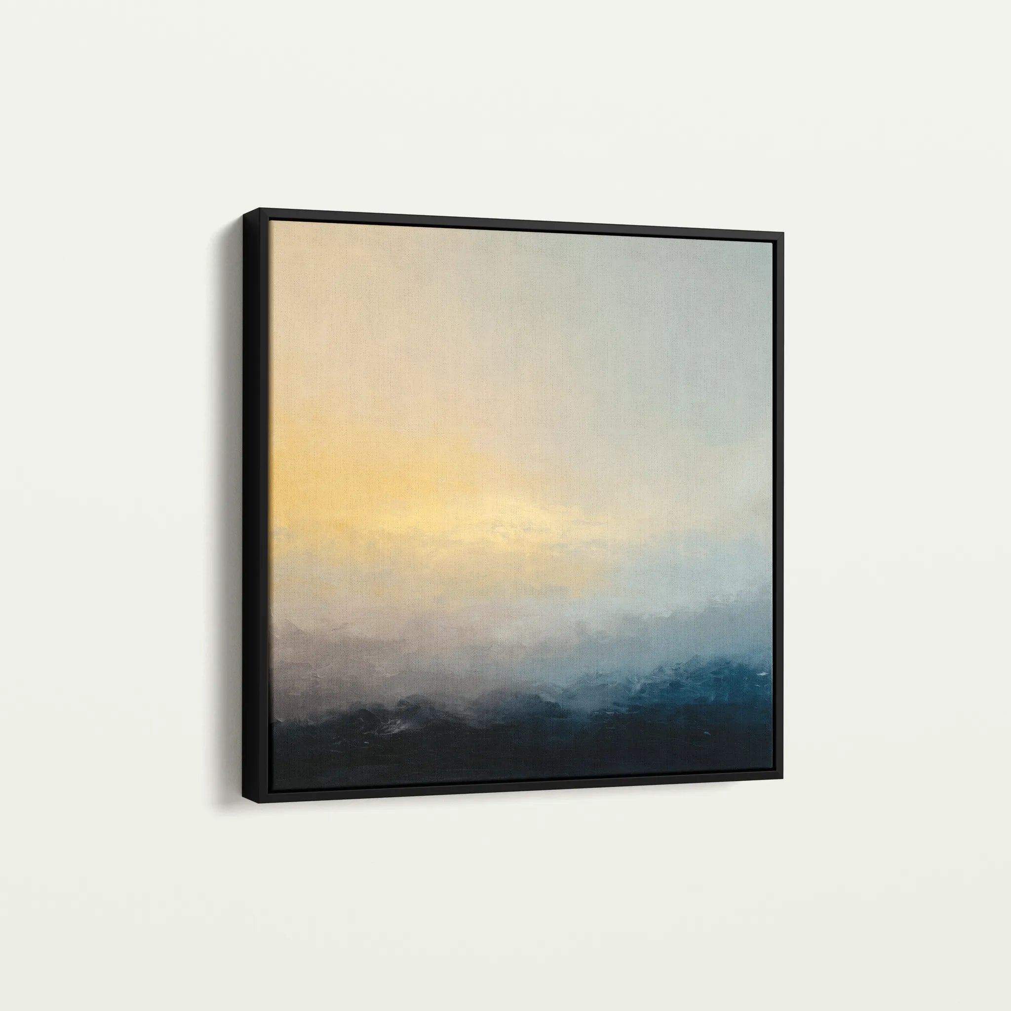 Abstract 1065 Canvas Art 16" x 16" / 40 x 40 cm / Black