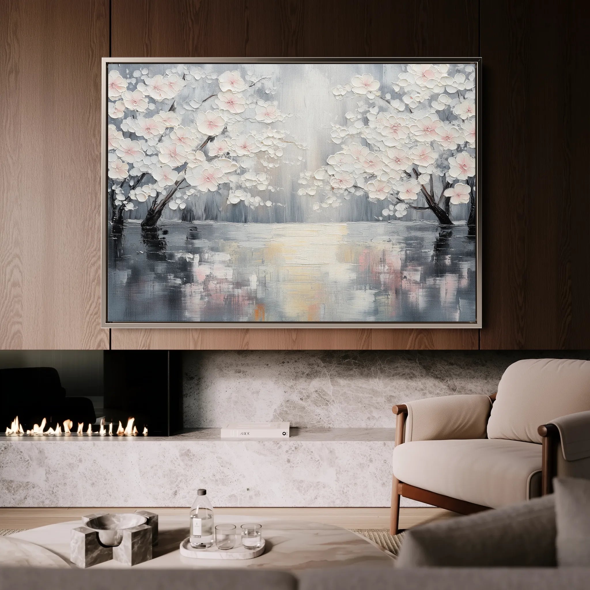 Floral 1065 Canvas Art 18" x 24" / 45 x 60 cm / Black
