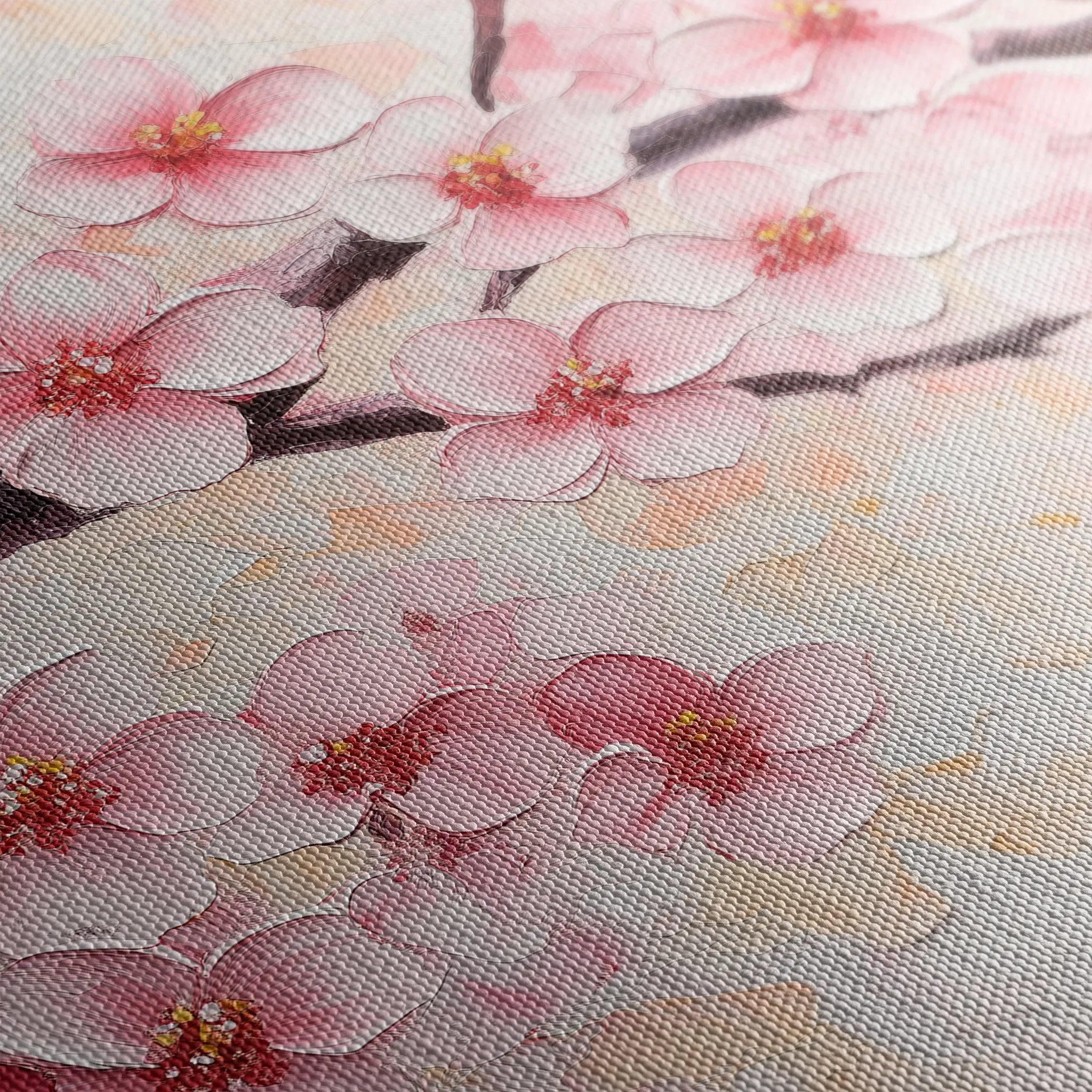 Floral 1066 Canvas Art 18" x 24" / 45 x 60 cm / Black