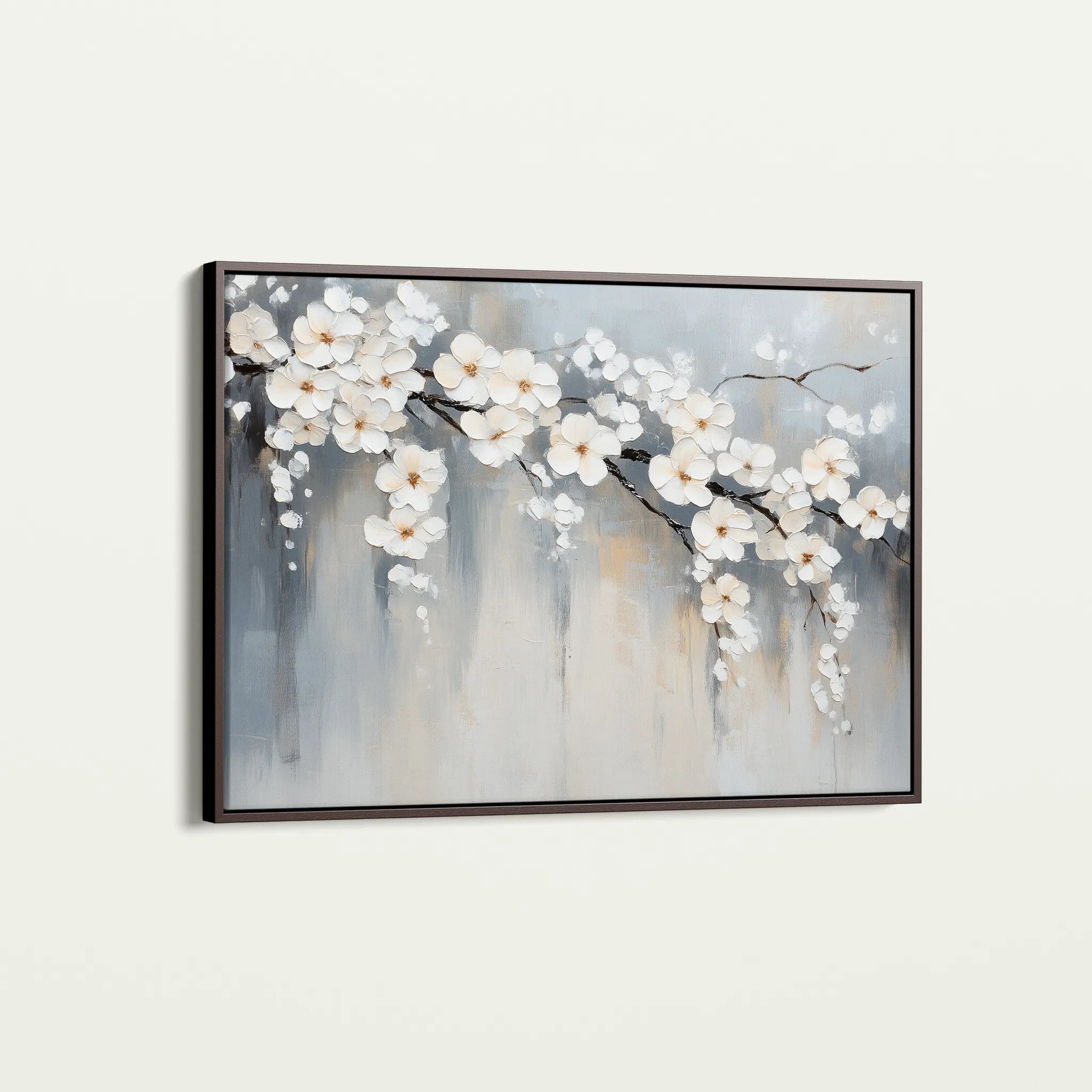 Floral 1067 Canvas Art 18" x 24" / 45 x 60 cm / Black