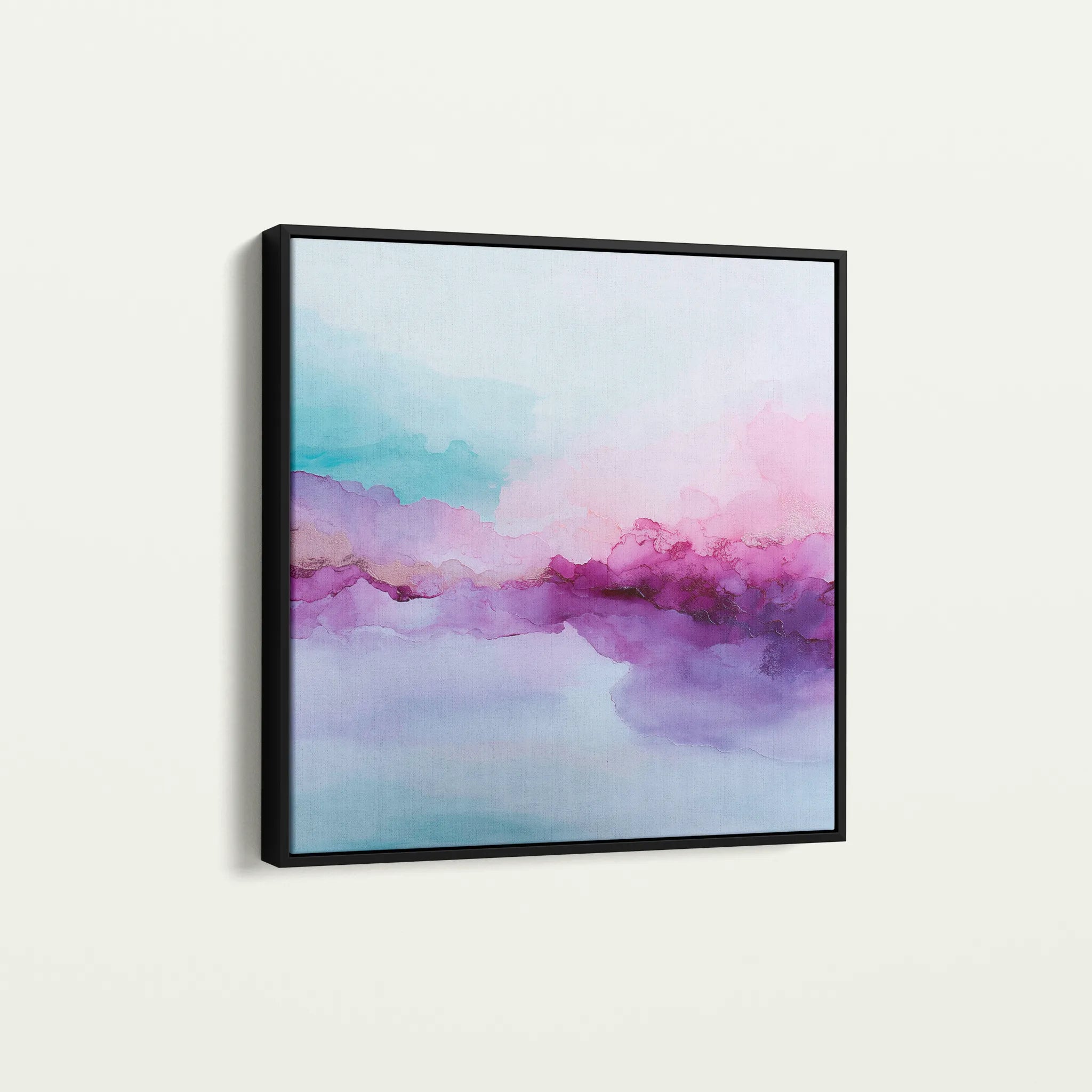 Abstract 1069 Canvas Art 16" x 16" / 40 x 40 cm / Black