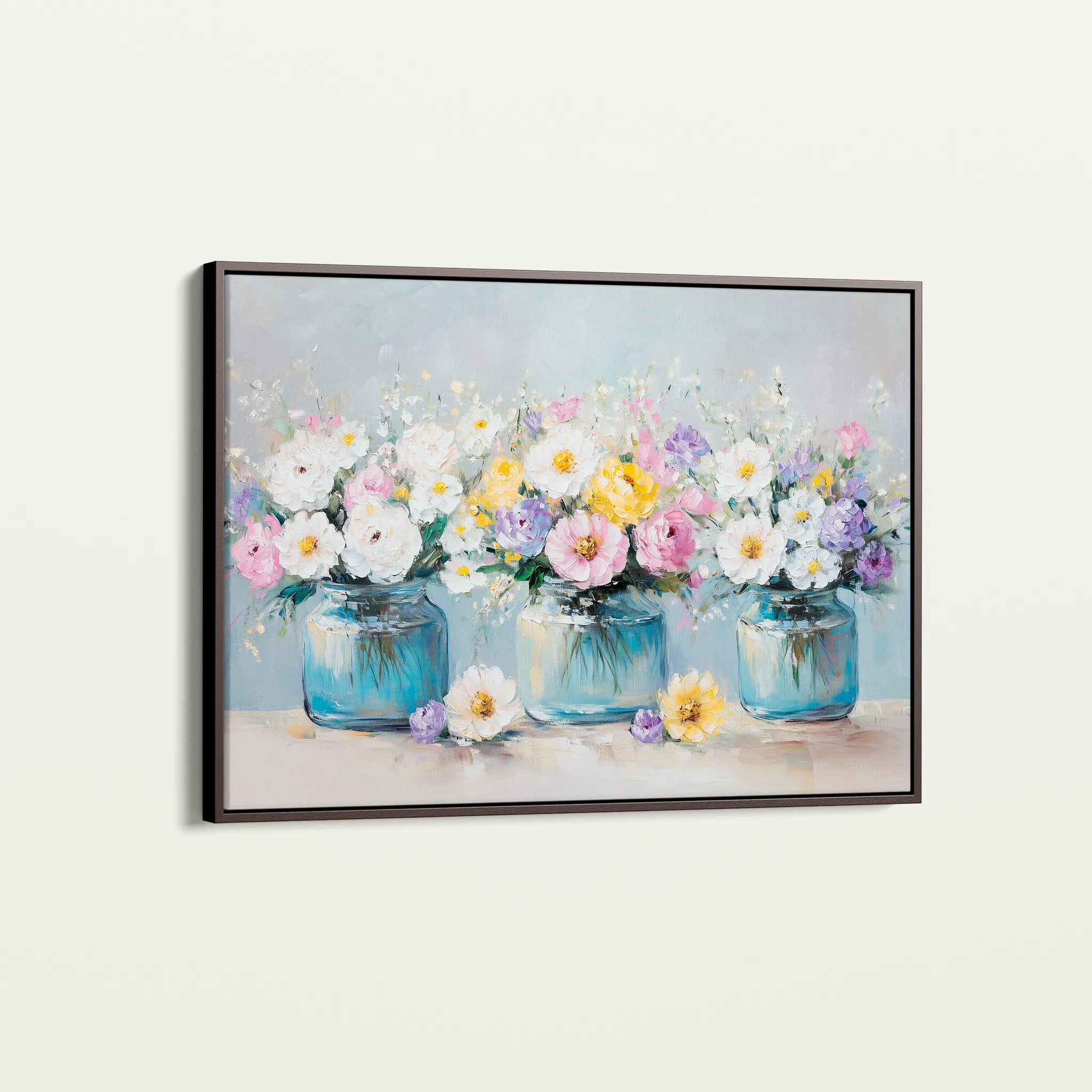 Floral 1069 Canvas Art 18" x 24" / 45 x 60 cm / Black