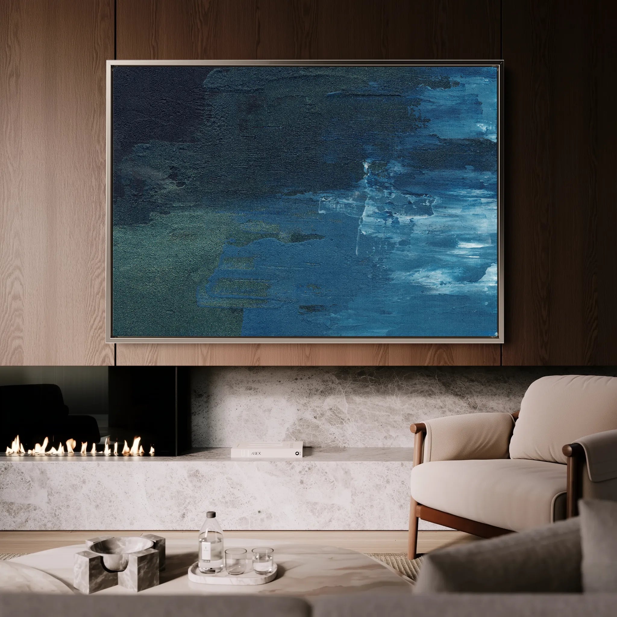 Abstract 107 Canvas Art 18" x 24" / 45 x 60 cm / Black