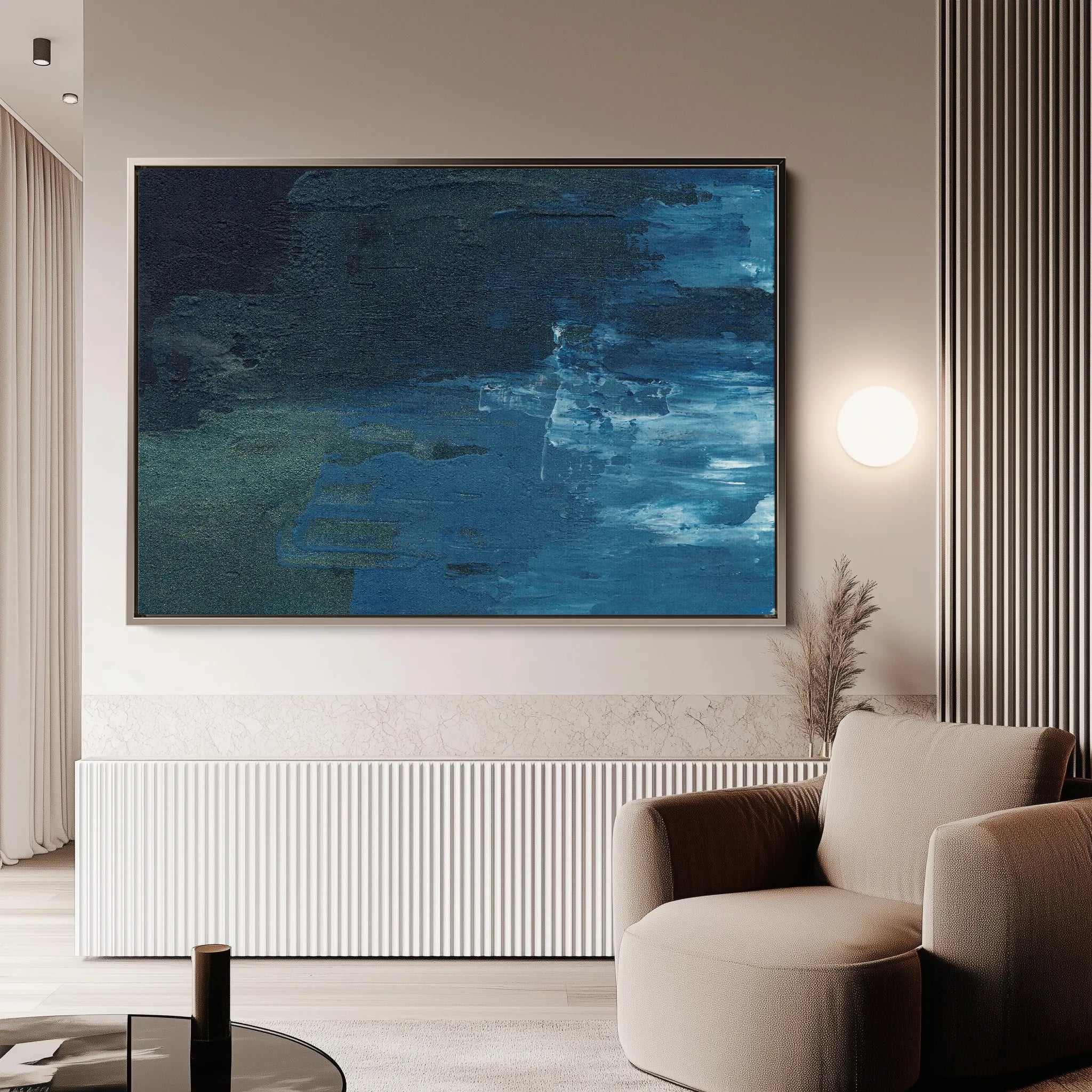 Abstract 107 Canvas Art 18" x 24" / 45 x 60 cm / Black