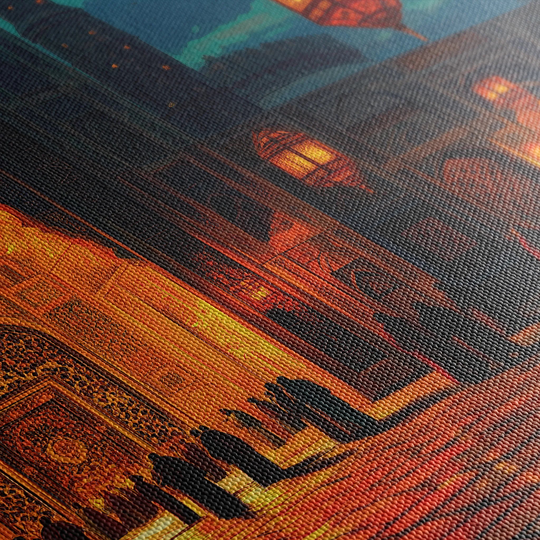 Orientalist 107 Canvas Art 18" x 24" / 45 x 60 cm / Black