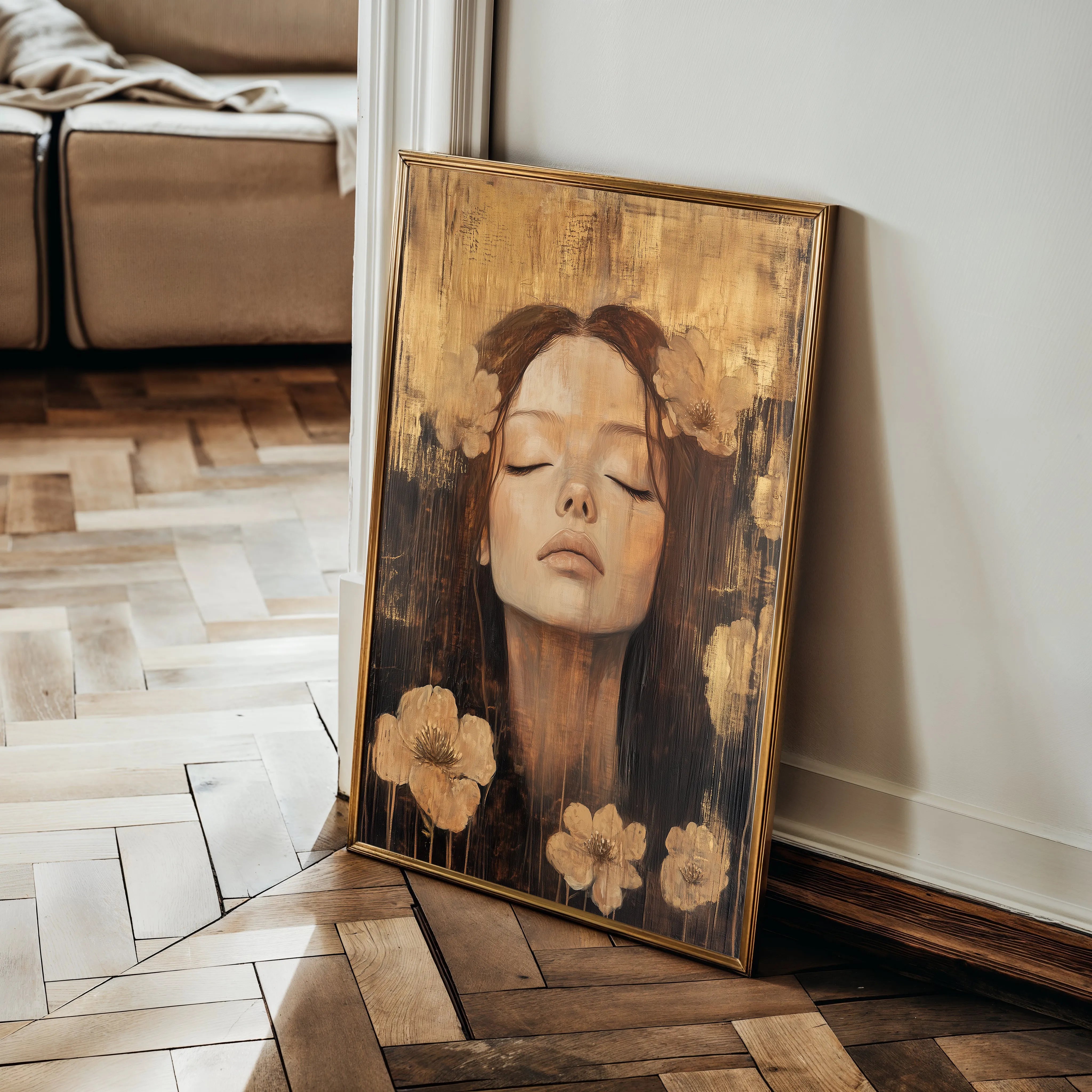 Portrait 107 Canvas Art 18" x 24" / 45 x 60 cm / Black