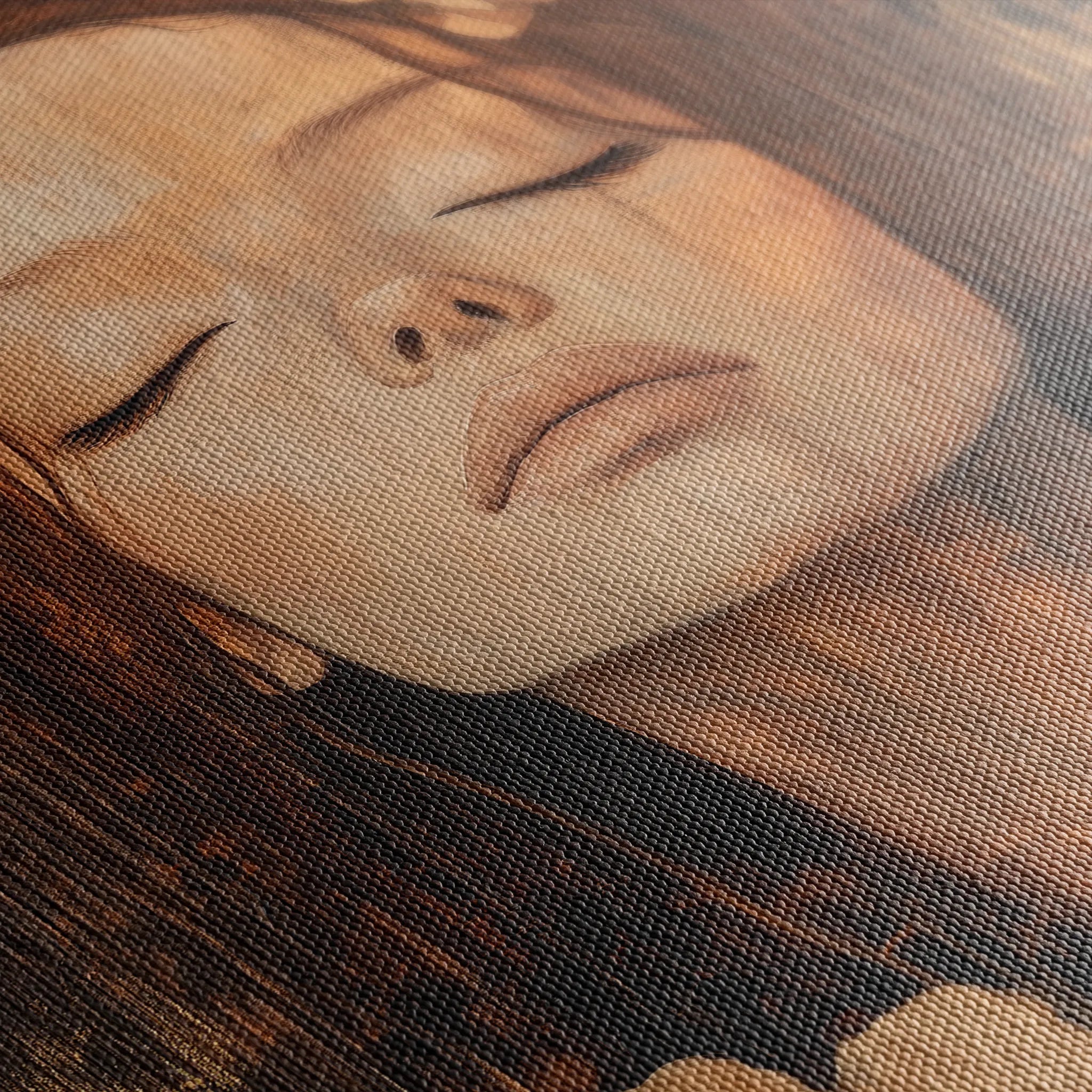 Portrait 107 Canvas Art 18" x 24" / 45 x 60 cm / Black