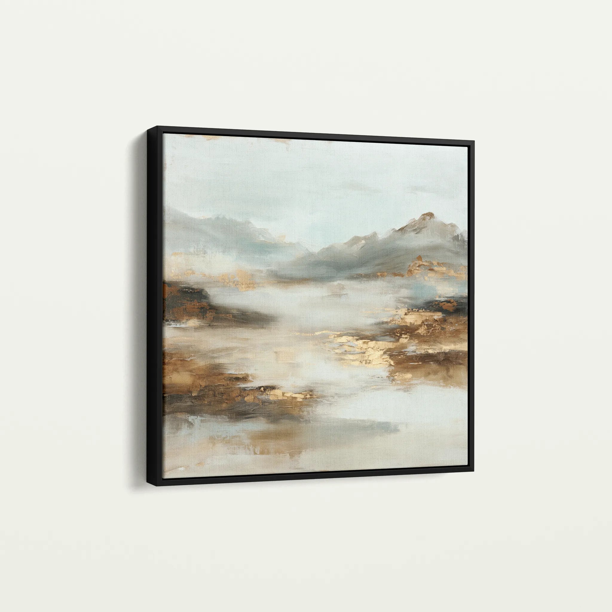 Abstract 1072 Canvas Art 16" x 16" / 40 x 40 cm / Black