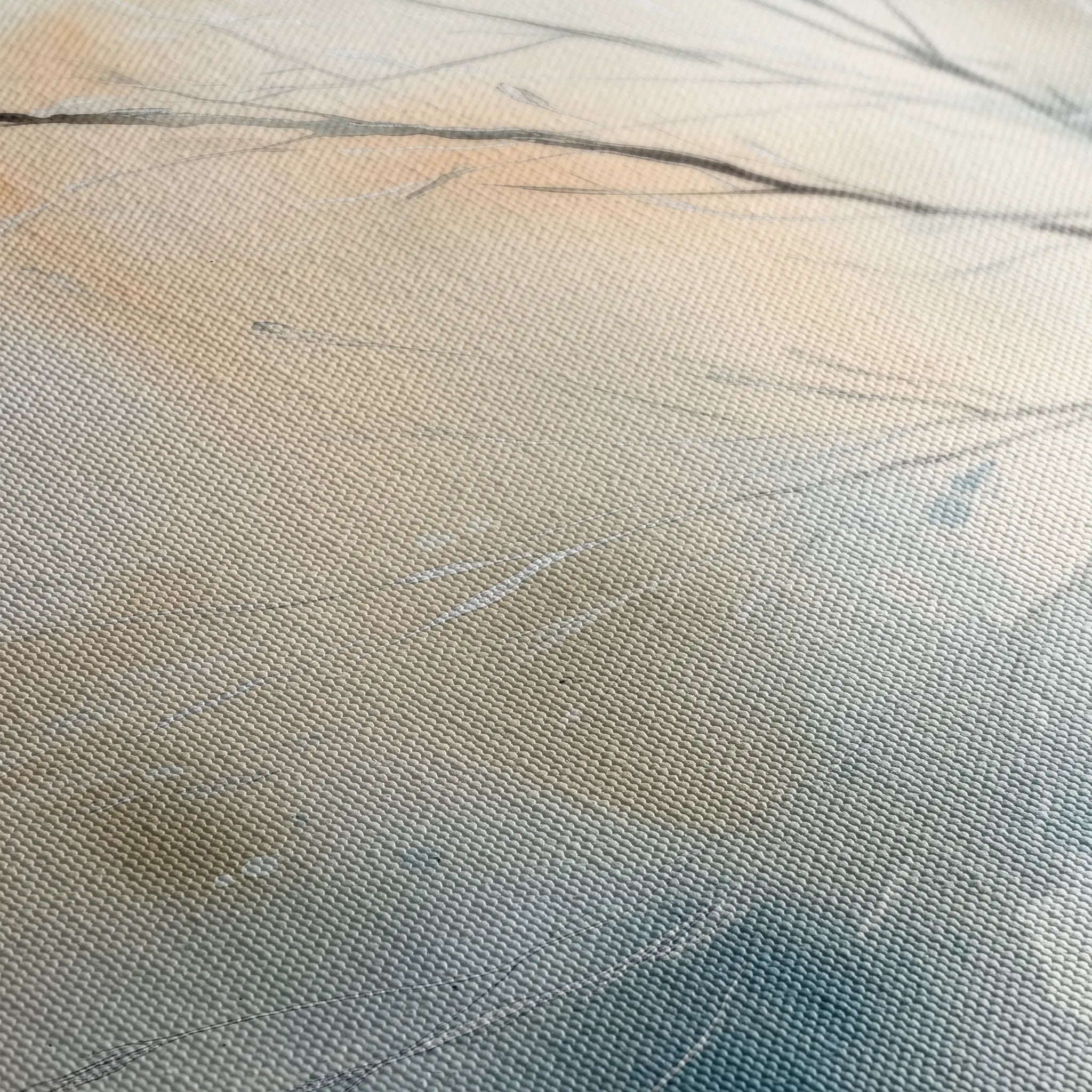 Abstract 1073 Canvas Art 16" x 16" / 40 x 40 cm / Black