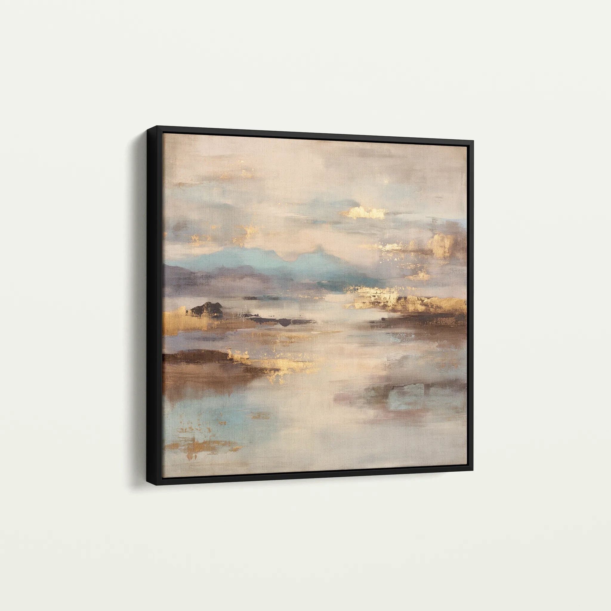 Abstract 1074 Canvas Art 16" x 16" / 40 x 40 cm / Black