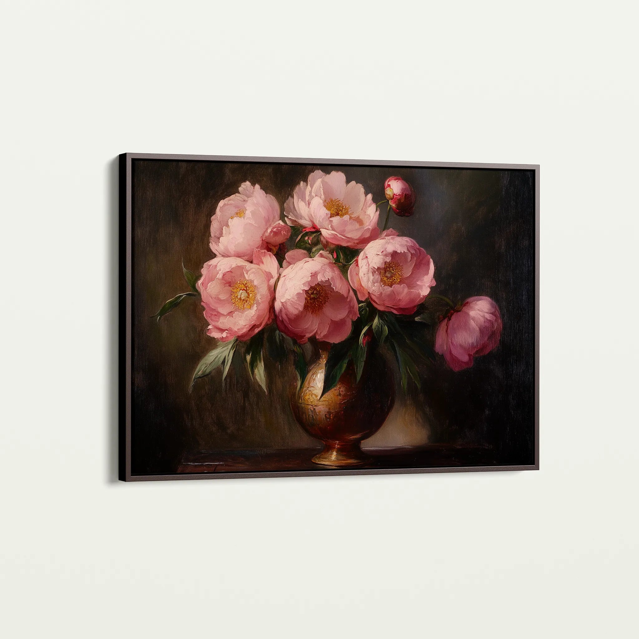 Floral 1076 Canvas Art 18" x 24" / 45 x 60 cm / Black