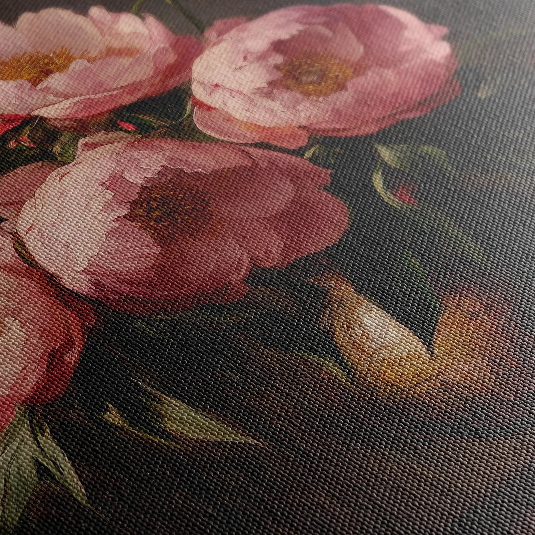 Floral 1076 Canvas Art 18" x 24" / 45 x 60 cm / Black