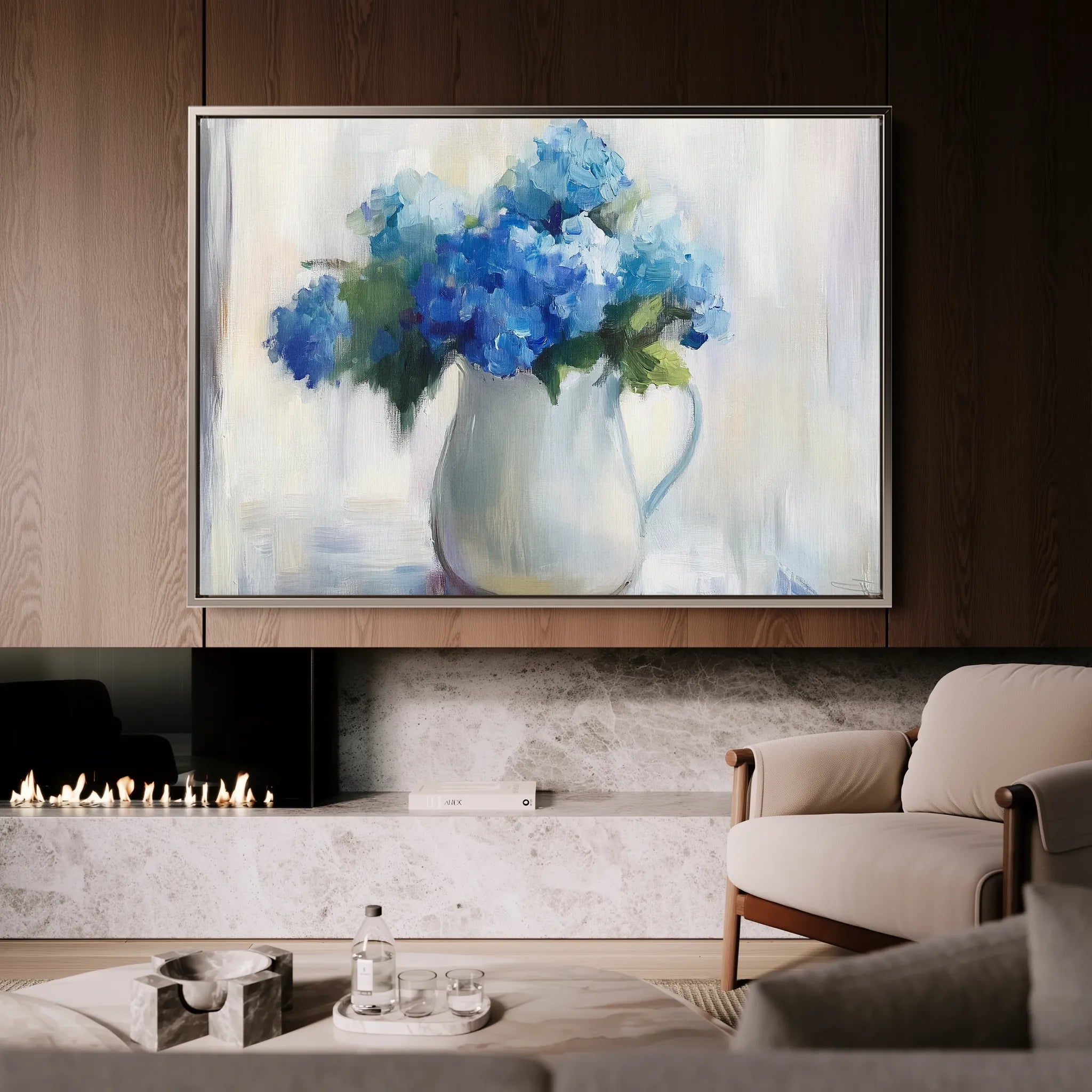 Floral 1078 Canvas Art 18" x 24" / 45 x 60 cm / Black