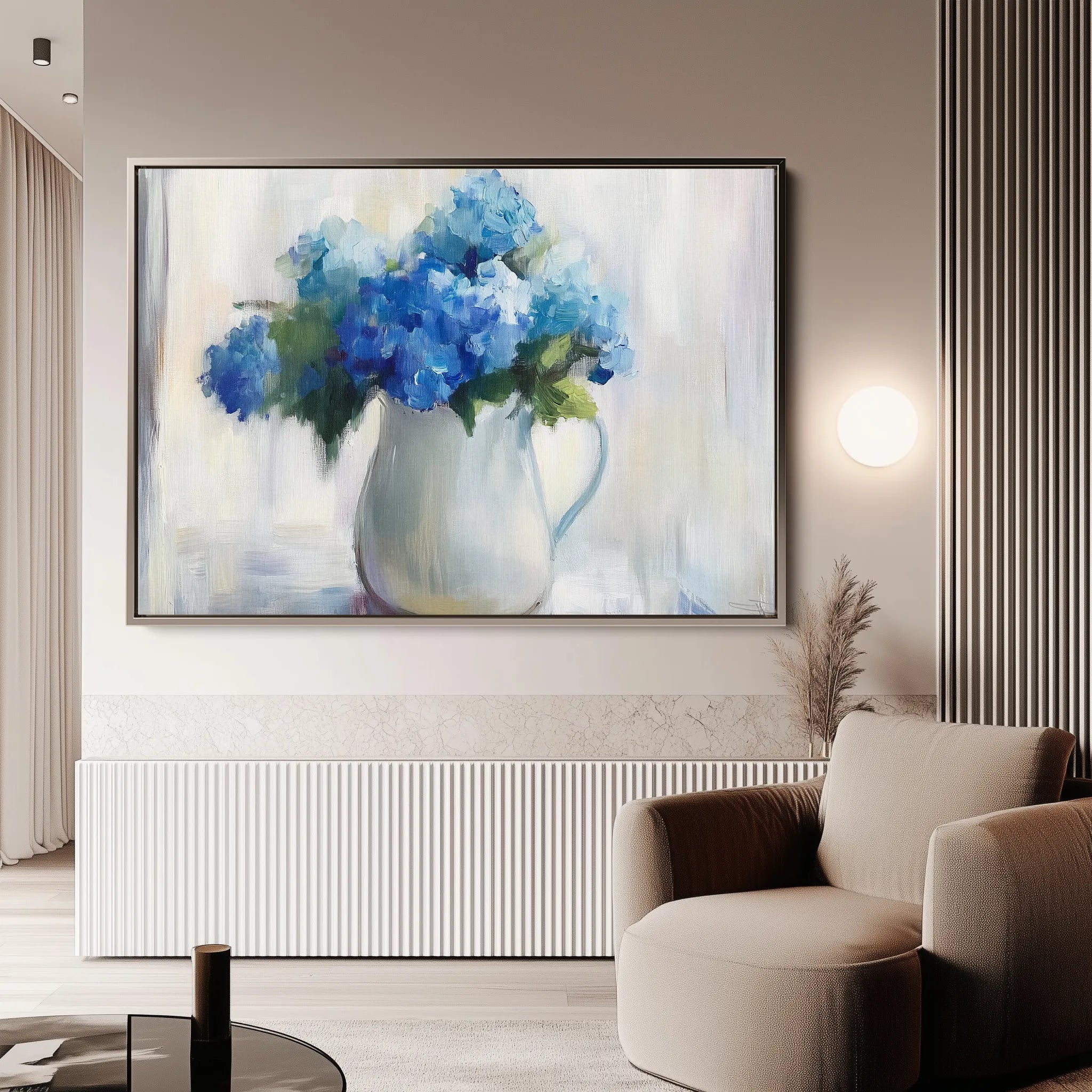Floral 1078 Canvas Art 18" x 24" / 45 x 60 cm / Black