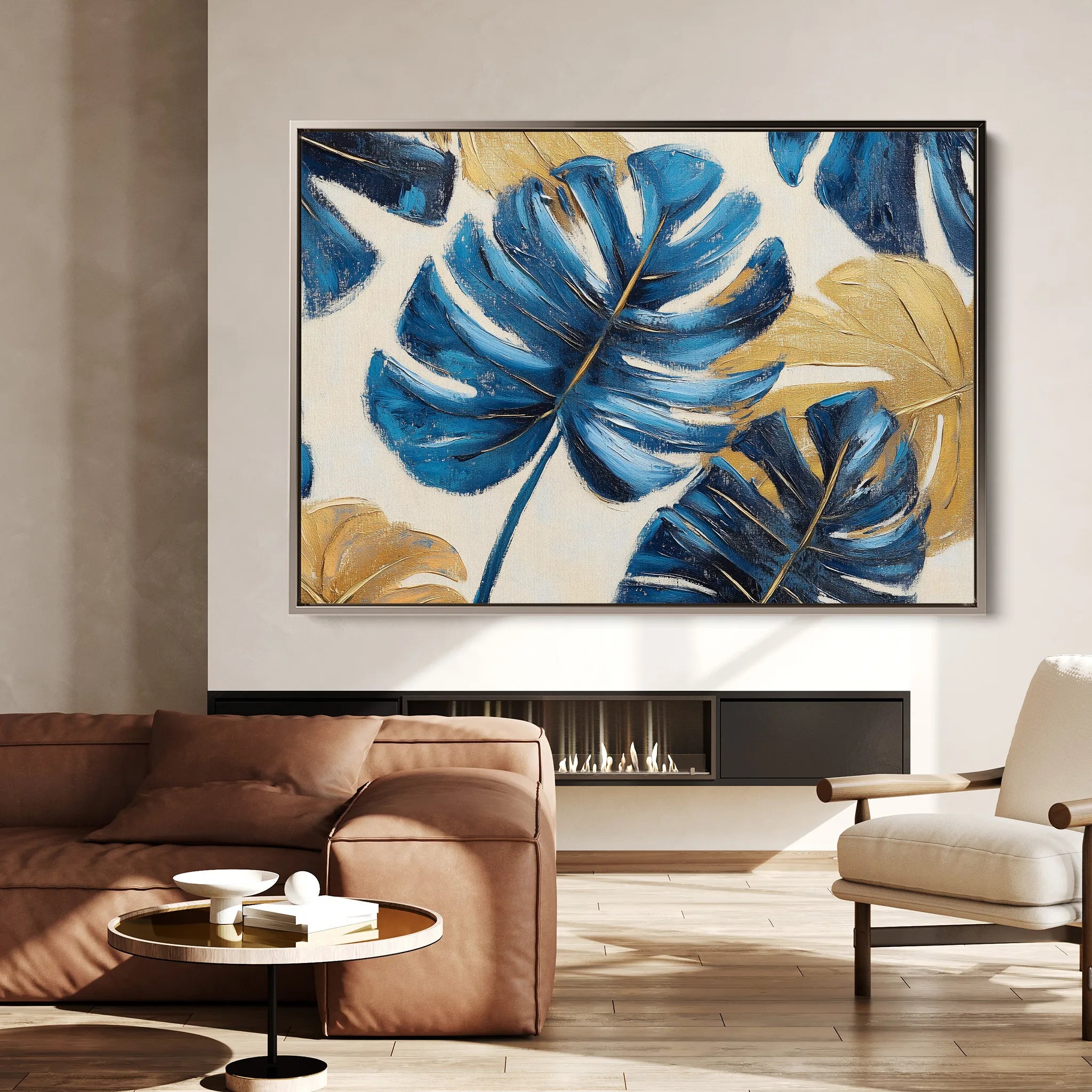 Floral 1079 Canvas Art 18" x 24" / 45 x 60 cm / Black