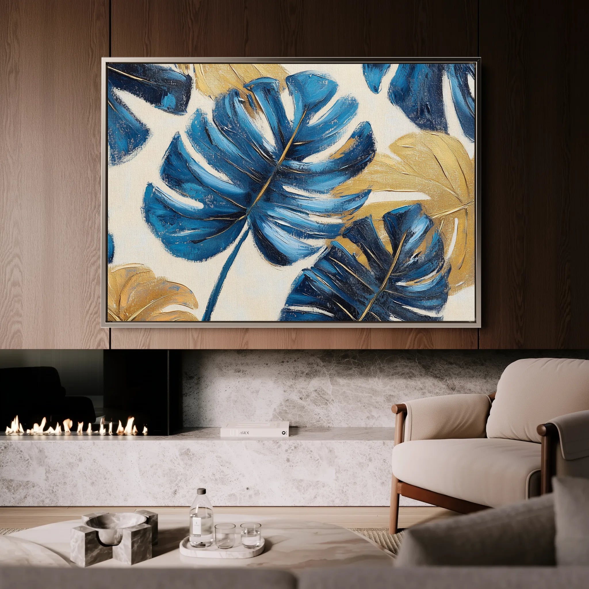 Floral 1079 Canvas Art 18" x 24" / 45 x 60 cm / Black