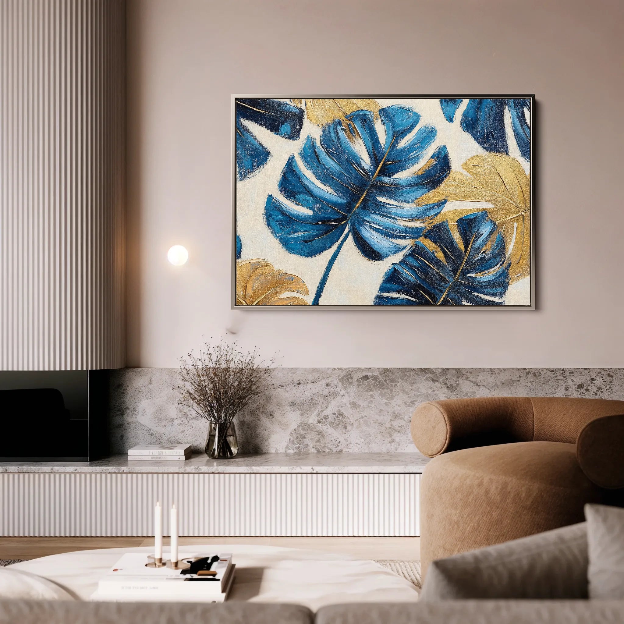 Floral 1079 Canvas Art 18" x 24" / 45 x 60 cm / Black