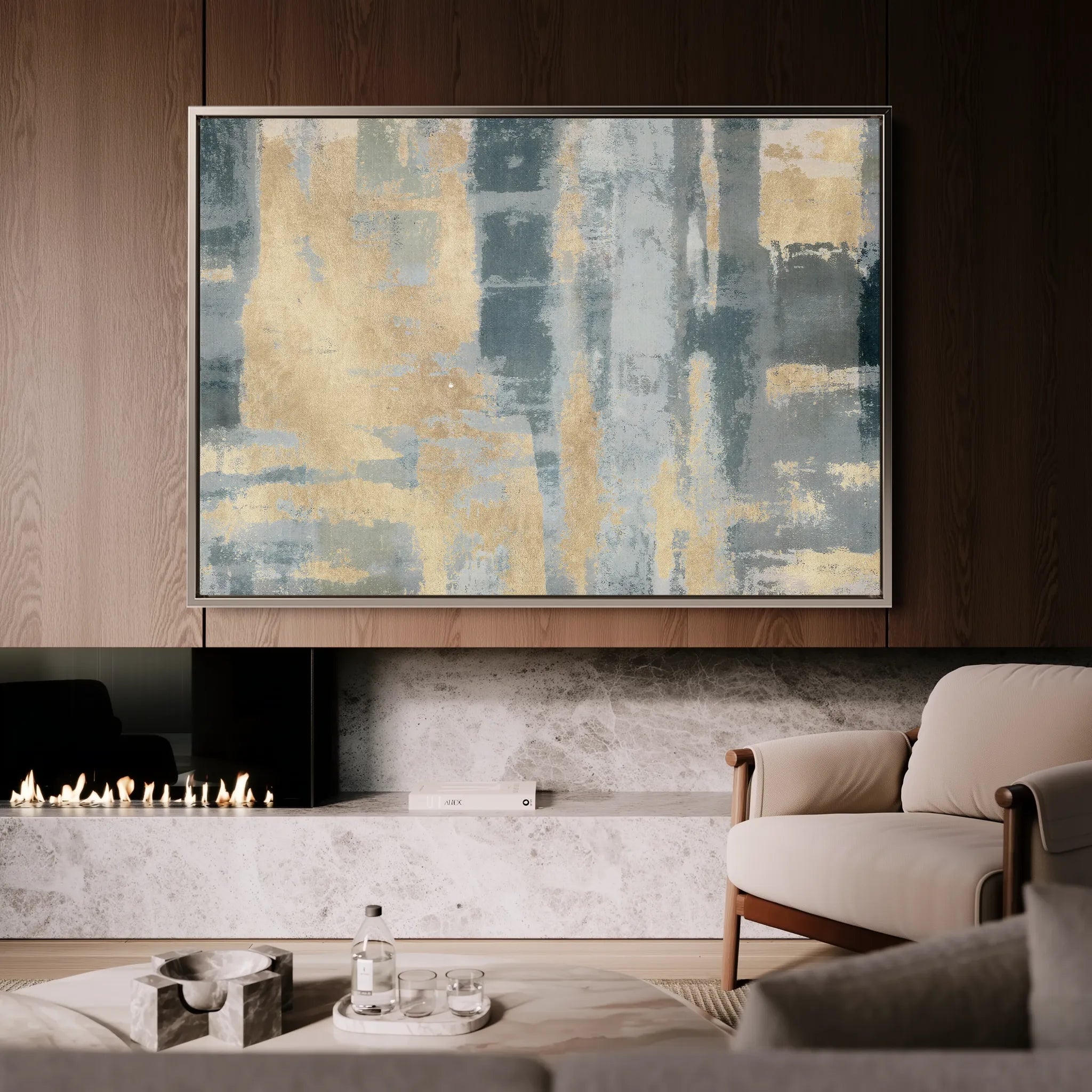 Abstract 108 Canvas Art 18" x 24" / 45 x 60 cm / Black