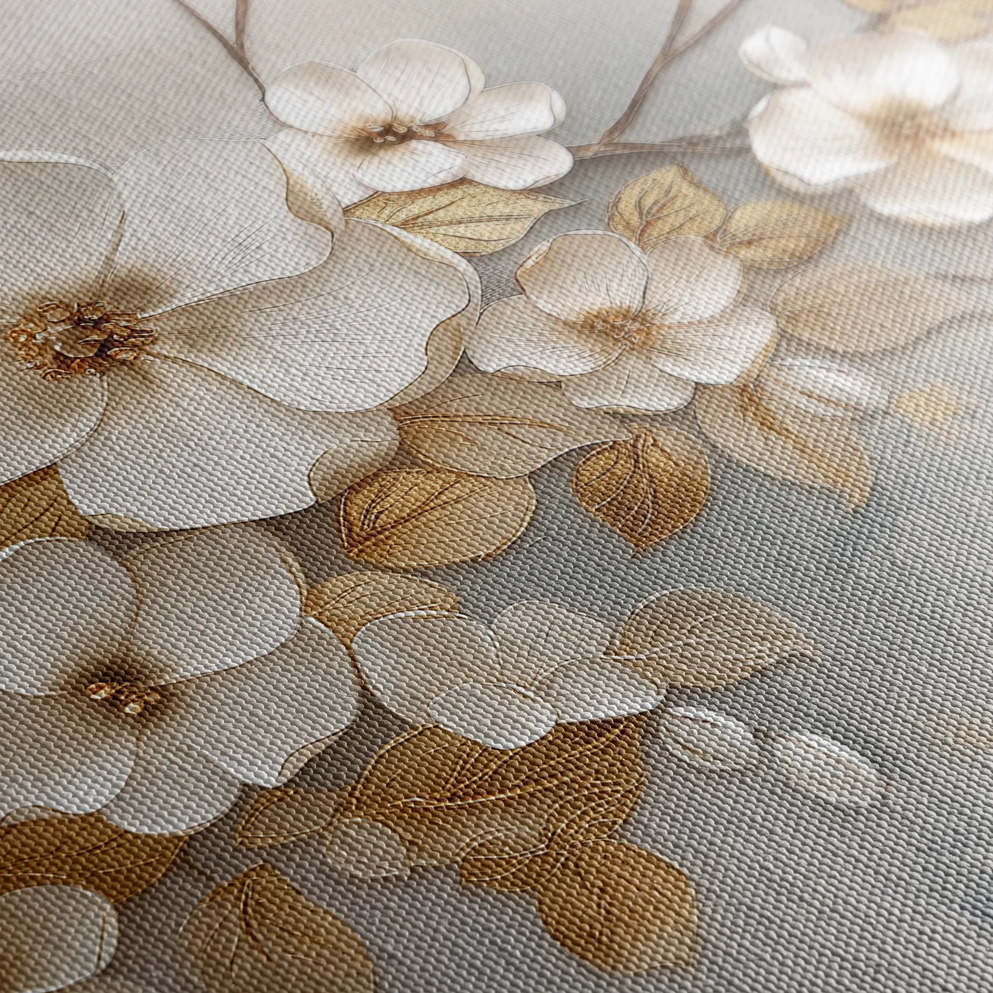 Floral 108 Canvas Art 18" x 24" / 45 x 60 cm / Black