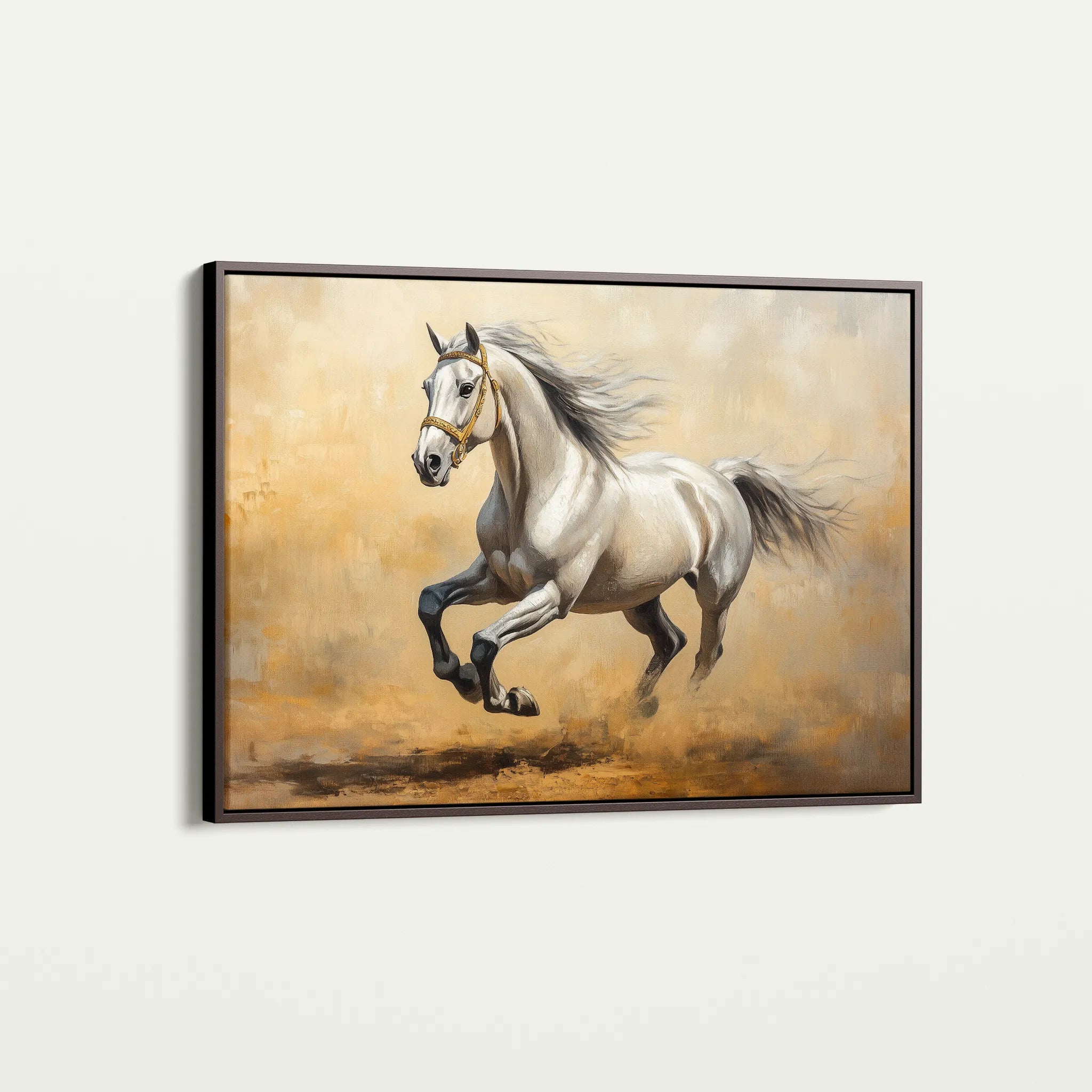 Horses 108 Canvas Art 18" x 24" / 45 x 60 cm / Black