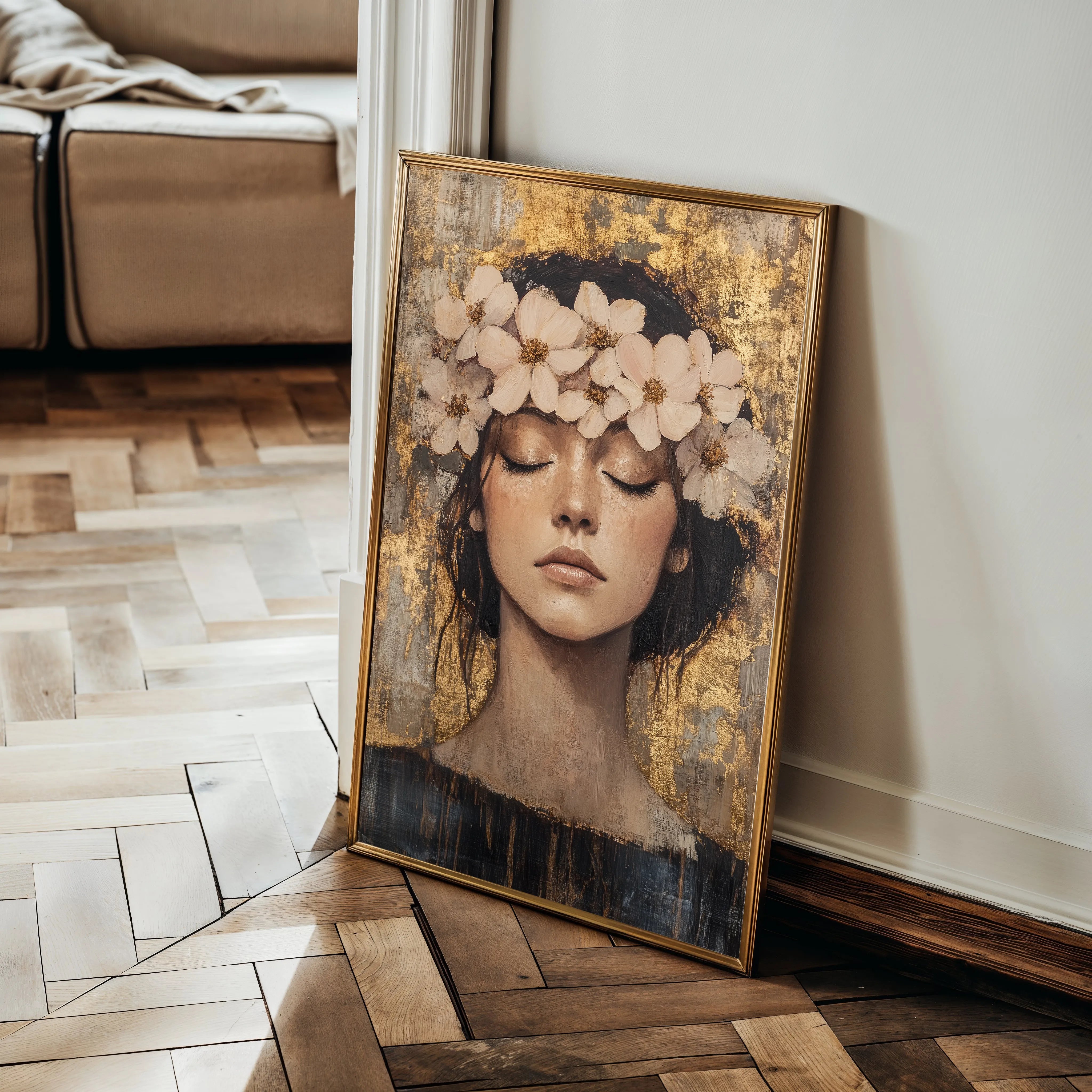 Portrait 108 Canvas Art 18" x 24" / 45 x 60 cm / Black