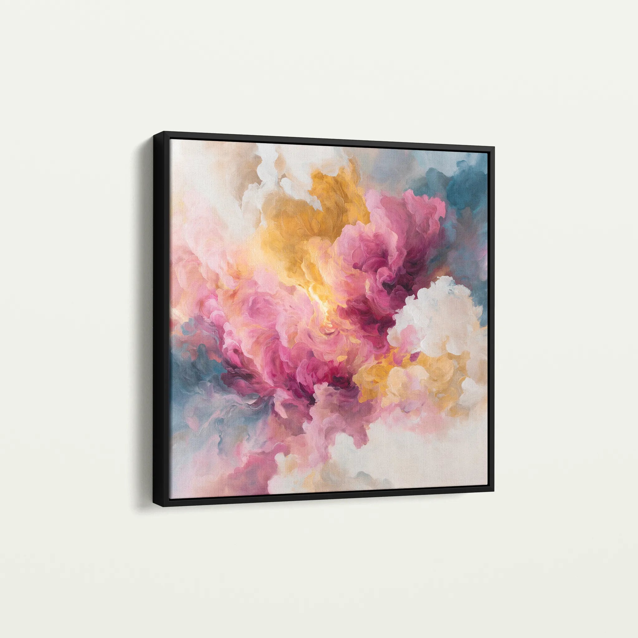 Abstract 1080 Canvas Art 16" x 16" / 40 x 40 cm / Black
