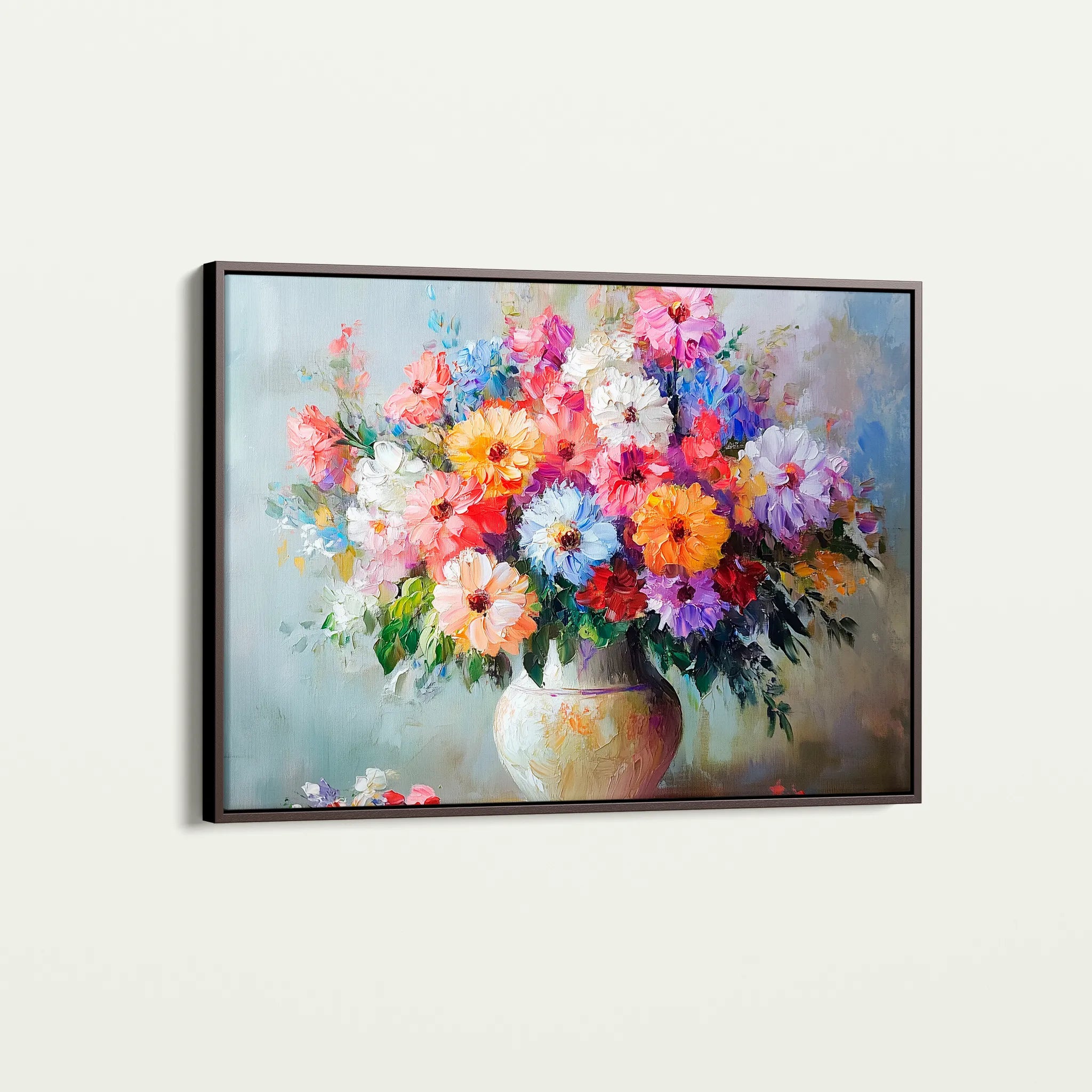 Floral 1080 Canvas Art 18" x 24" / 45 x 60 cm / Black