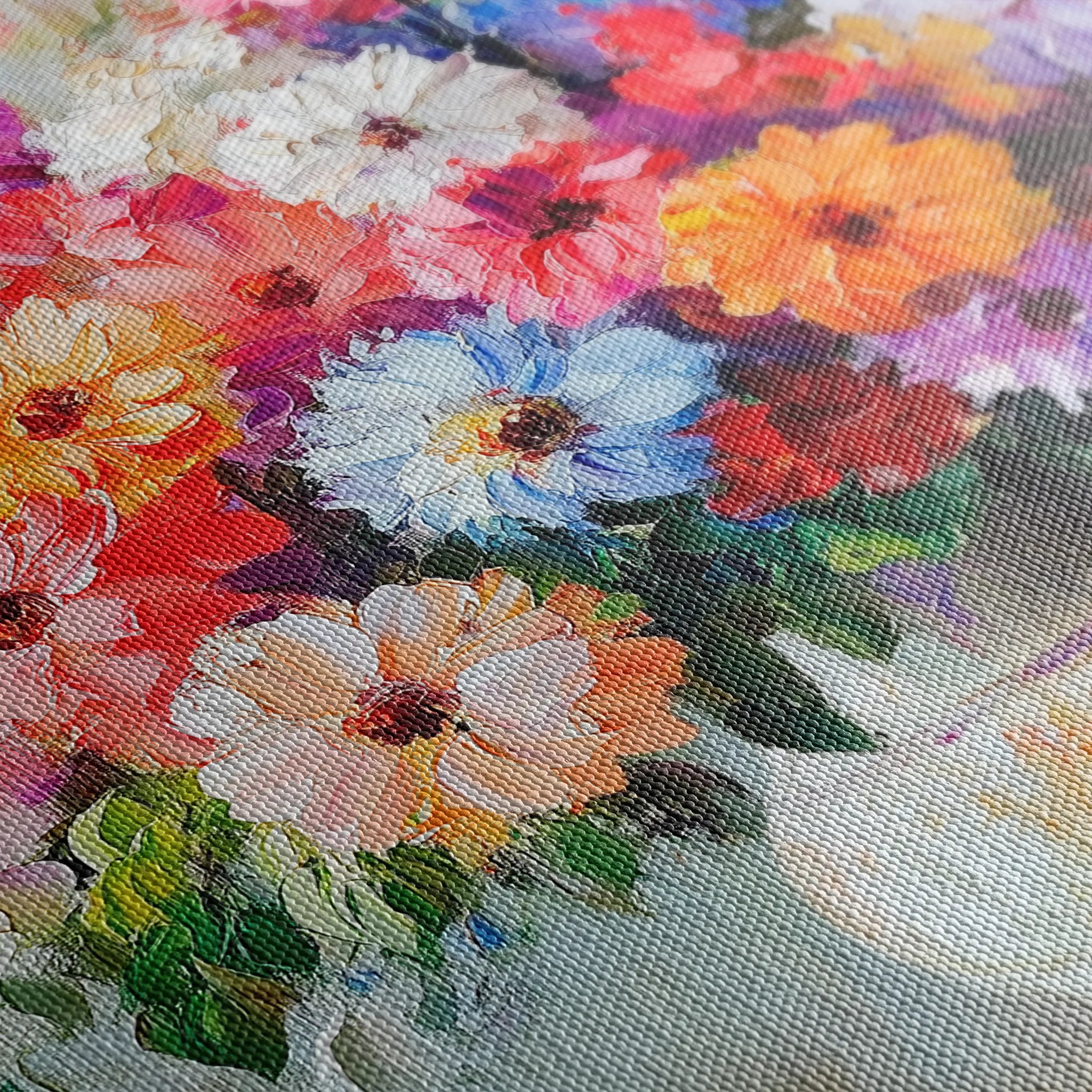 Floral 1080 Canvas Art 18" x 24" / 45 x 60 cm / Black