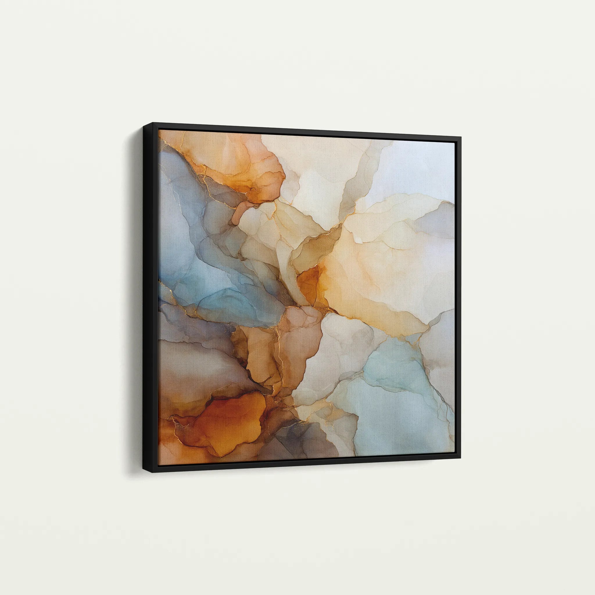 Abstract 1082 Canvas Art 16" x 16" / 40 x 40 cm / Black