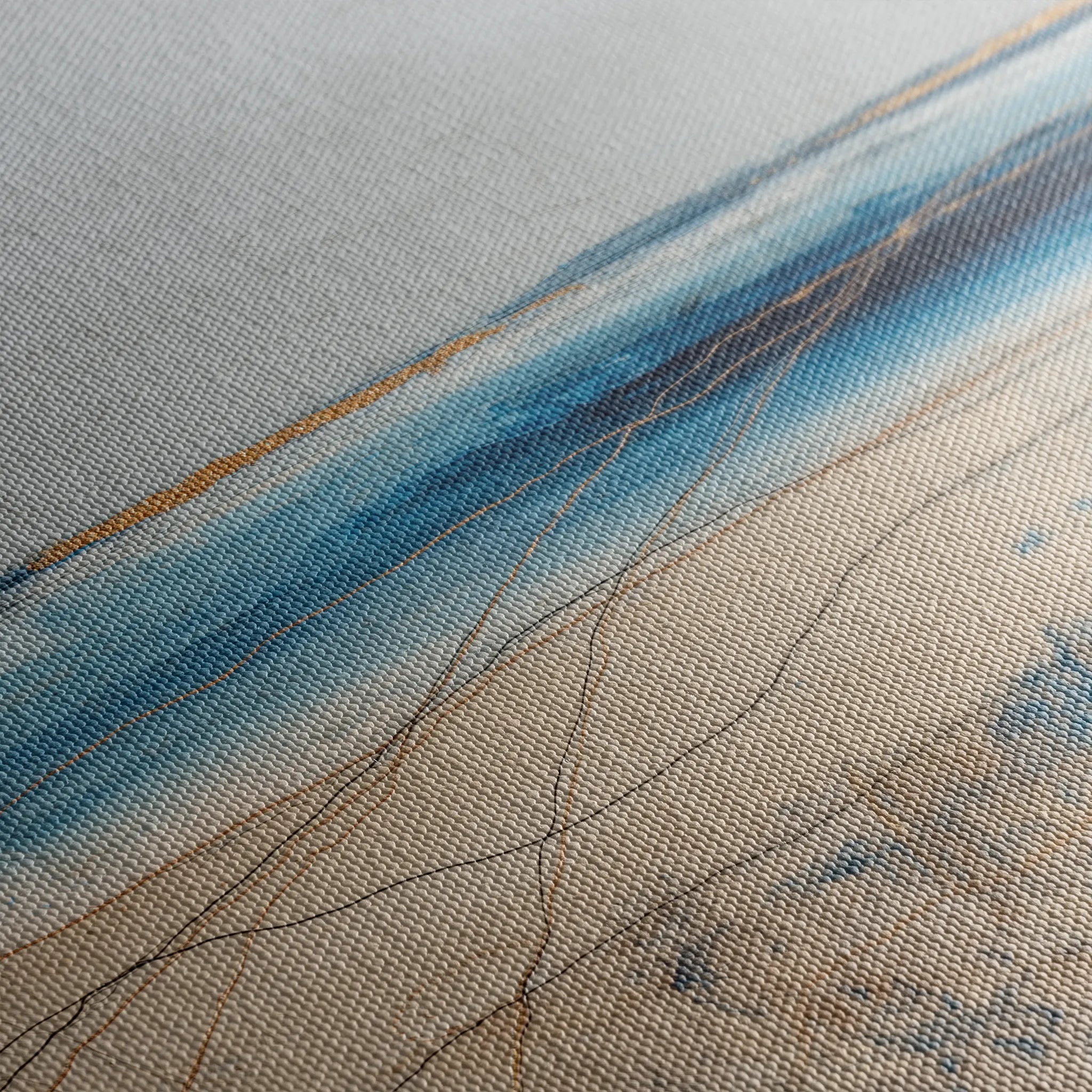 Abstract 1084 Canvas Art 16" x 16" / 40 x 40 cm / Black