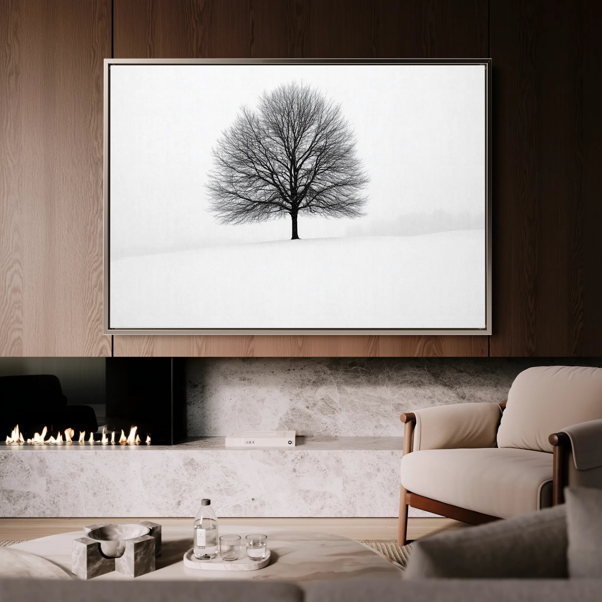 Floral 1086 Canvas Art 18" x 24" / 45 x 60 cm / Black
