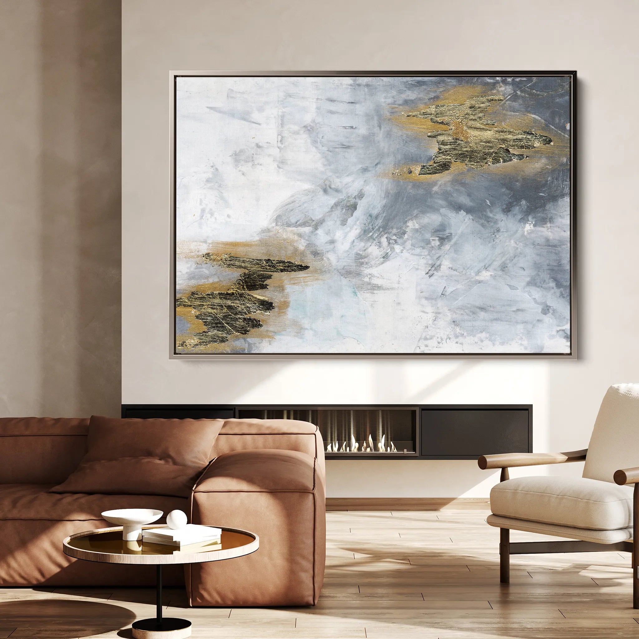 Abstract 109 Canvas Art 18" x 24" / 45 x 60 cm / Black
