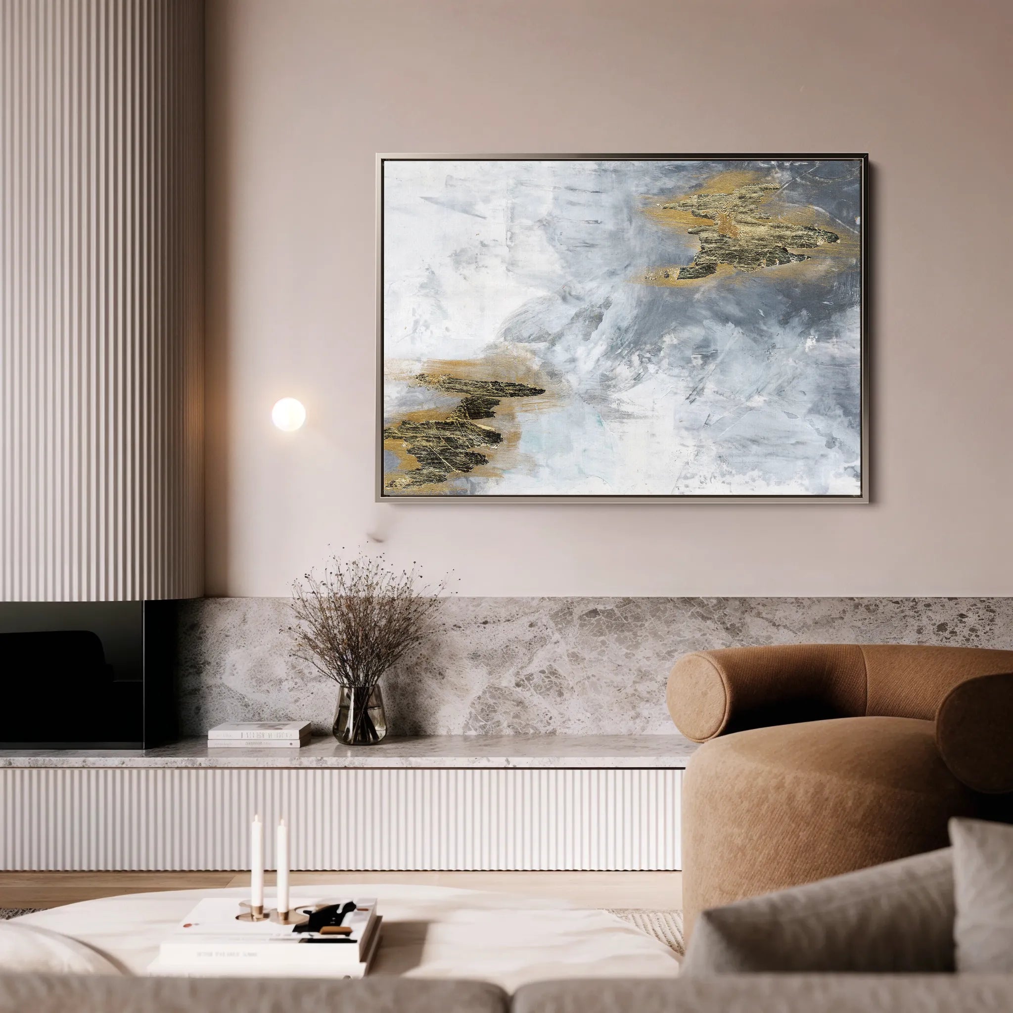 Abstract 109 Canvas Art 18" x 24" / 45 x 60 cm / Black