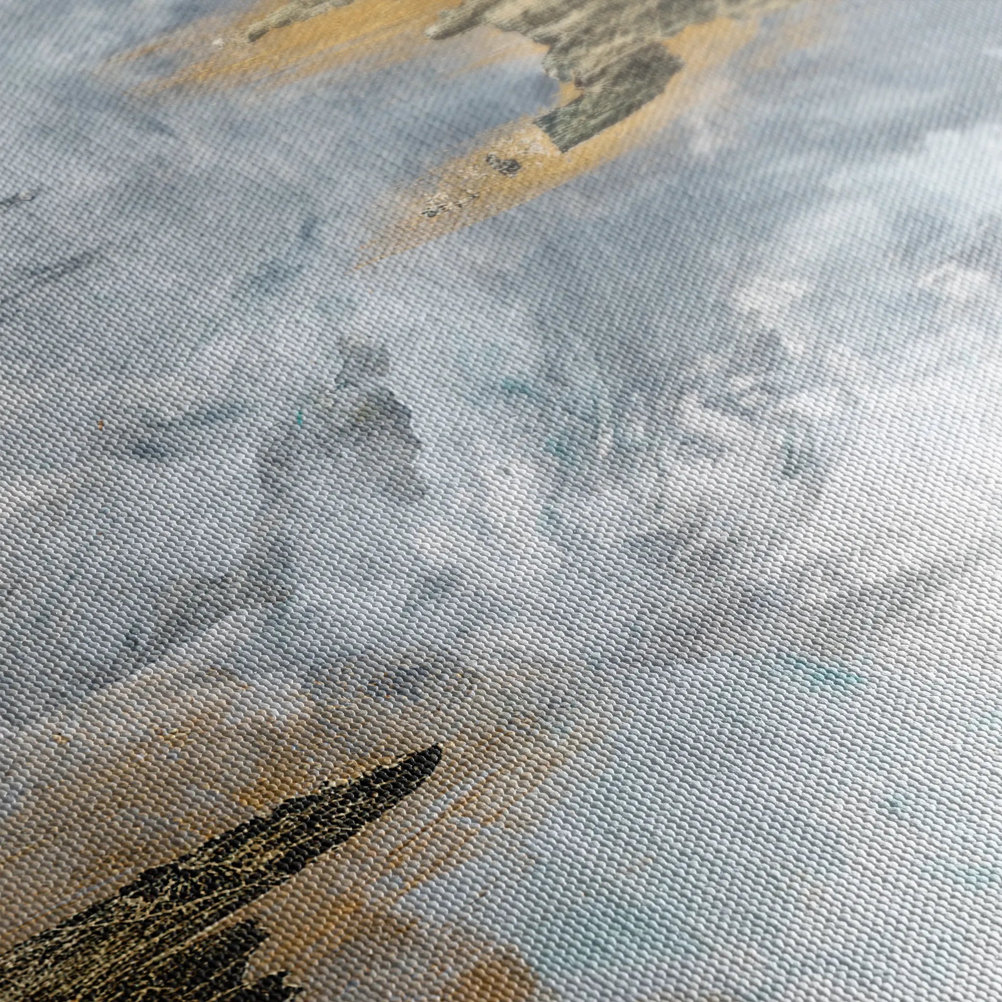 Abstract 109 Canvas Art 18" x 24" / 45 x 60 cm / Black