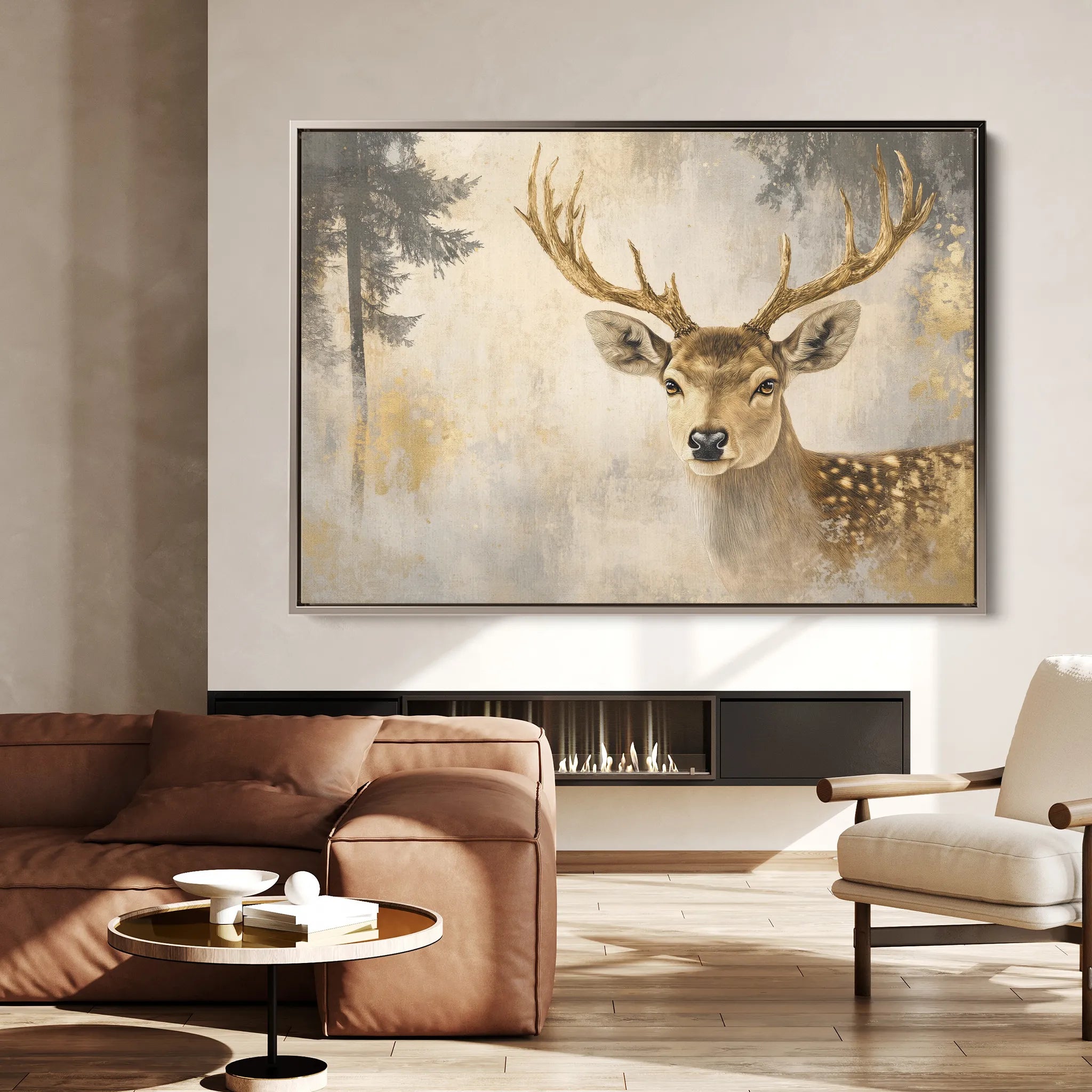 Animals 109 Canvas Art 18" x 24" / 45 x 60 cm / Black