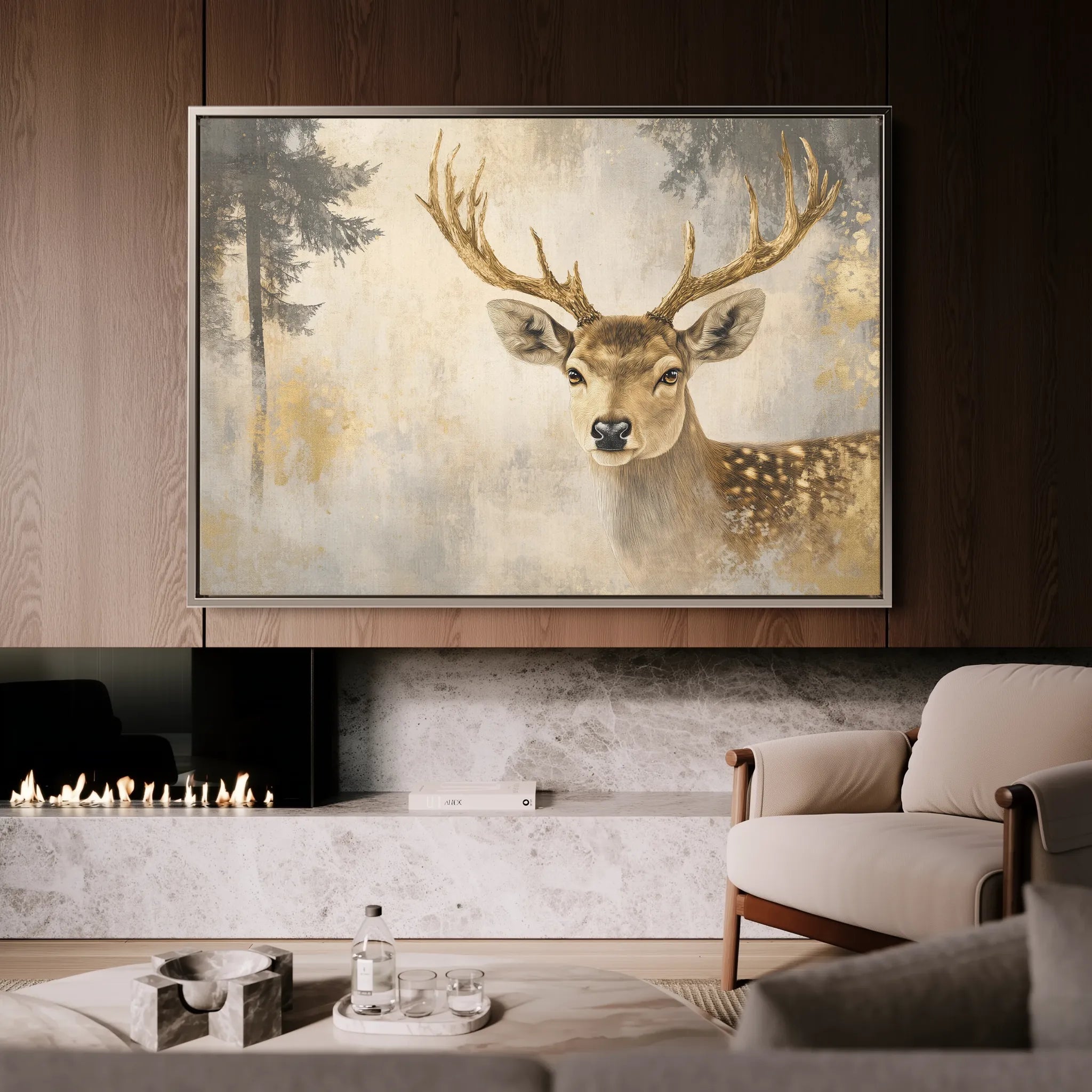 Animals 109 Canvas Art 18" x 24" / 45 x 60 cm / Black