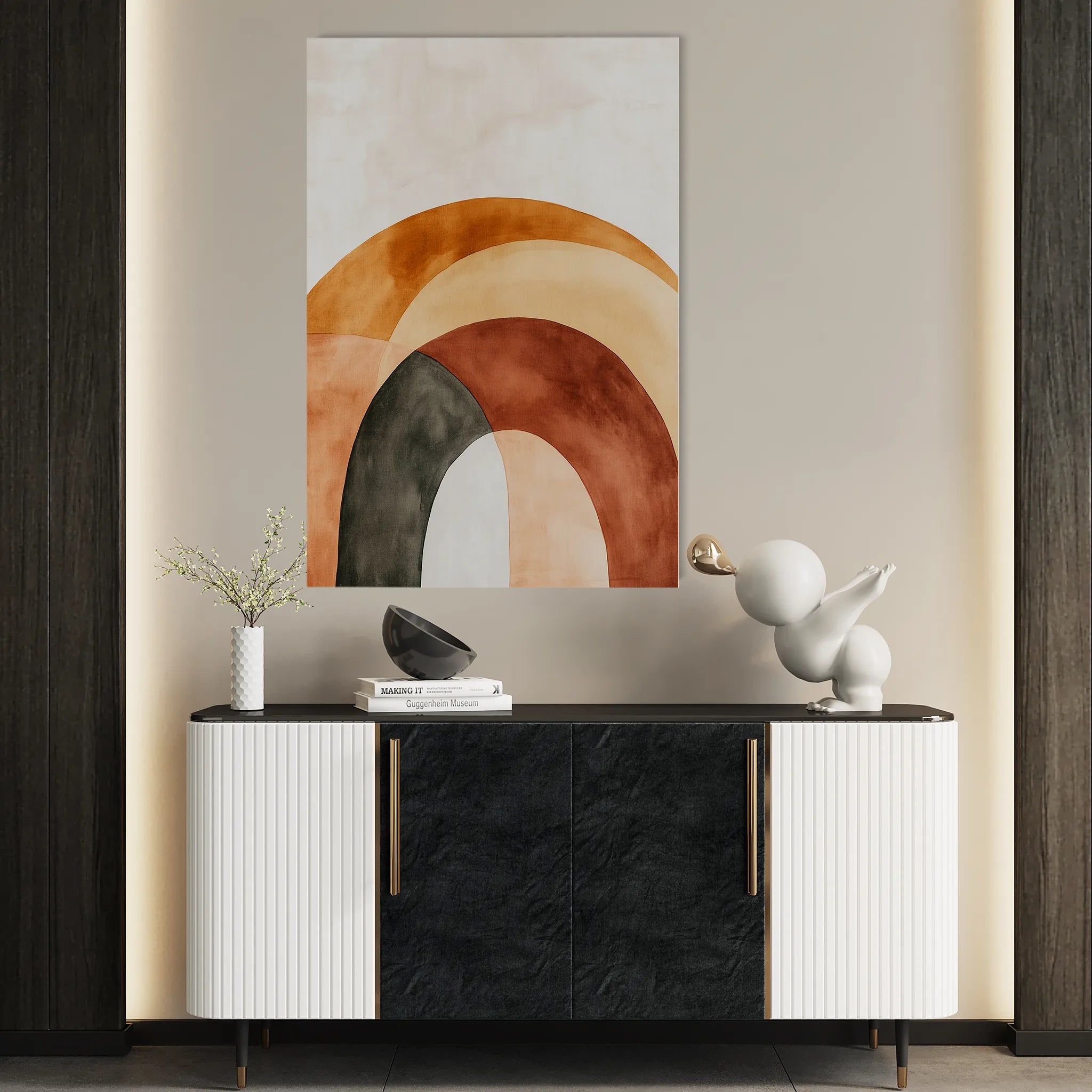 Boho 109 Canvas Art 18" x 24" / 45 x 60 cm / Black